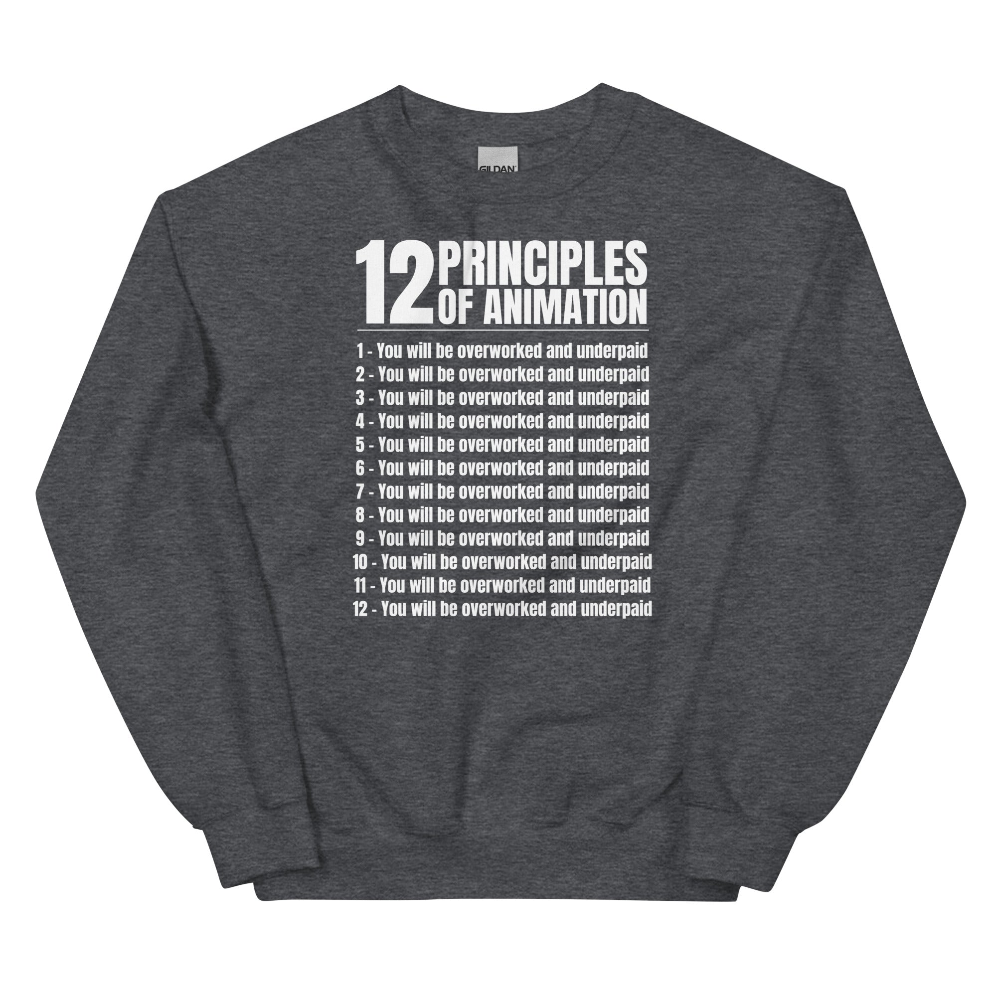 12 Principles of Animation Unisex Sweatshirt