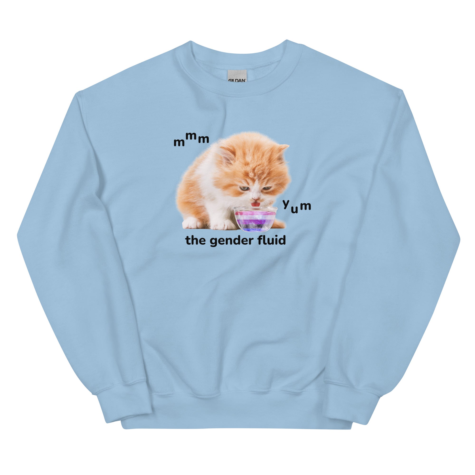 mmm yum the gender fluid Unisex Sweatshirt