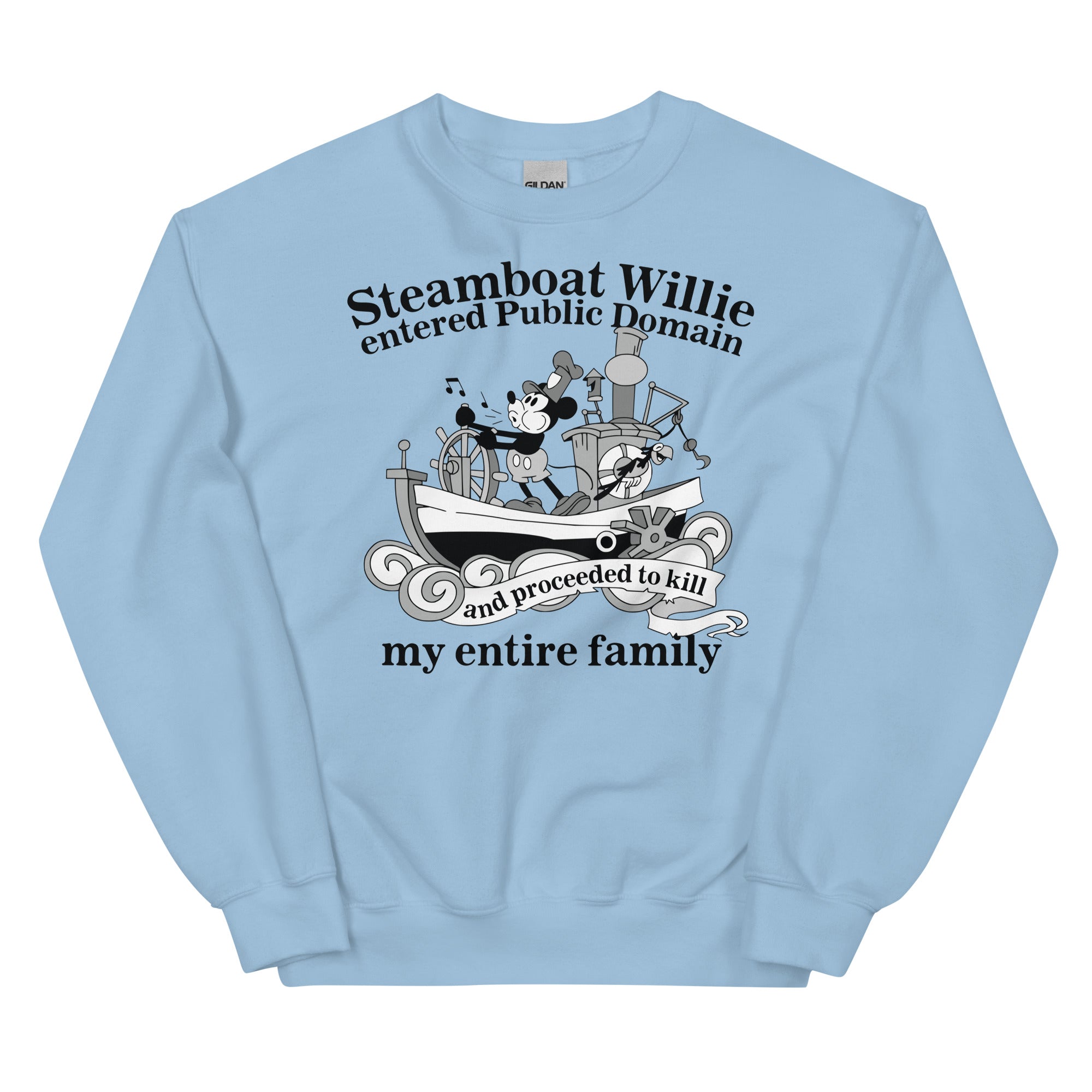 Steamboat Willie Entered Public Domain Unisex Sweatshirt