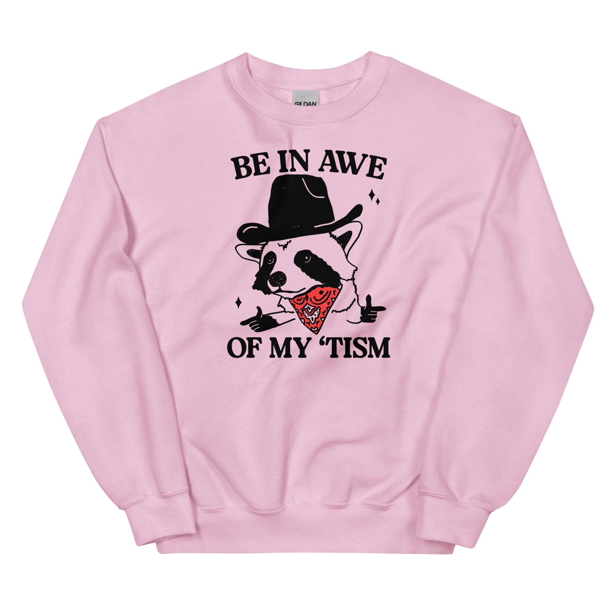 Be in Awe of my 'Tism (Raccoon Cowboy) Unisex Sweatshirt