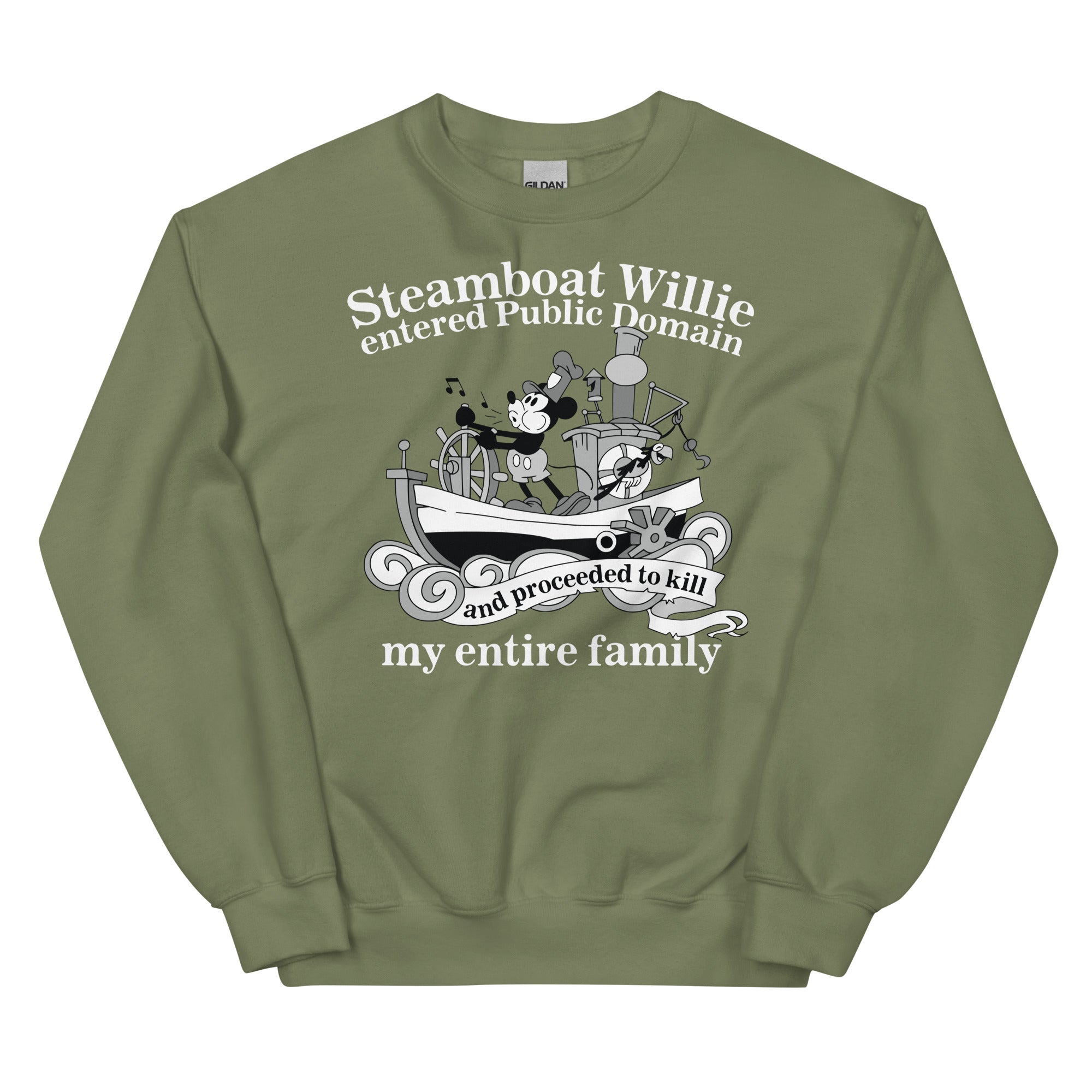 Steamboat Willie Entered Public Domain Unisex Sweatshirt