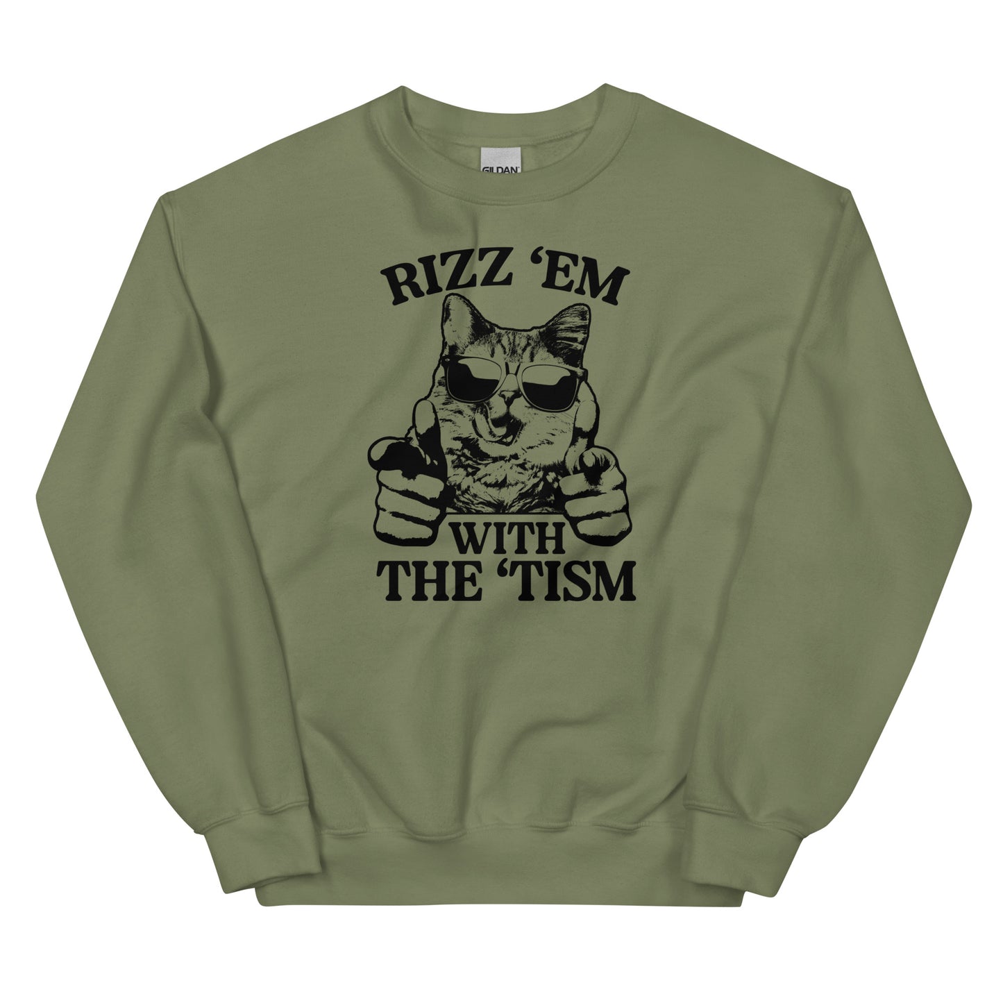 Rizz 'Em With the 'Tism (Cat) Unisex Sweatshirt