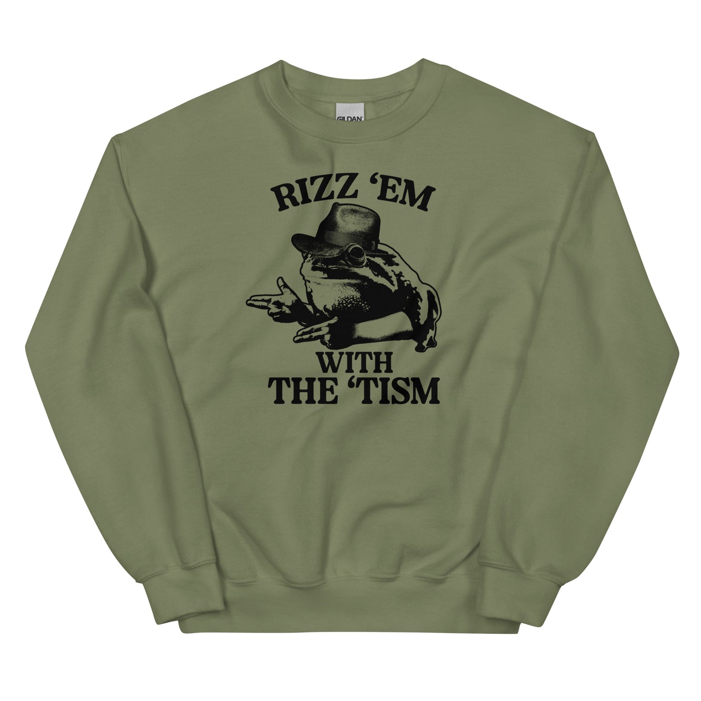 Rizz 'Em With the 'Tism (Frog) Unisex Sweatshirt