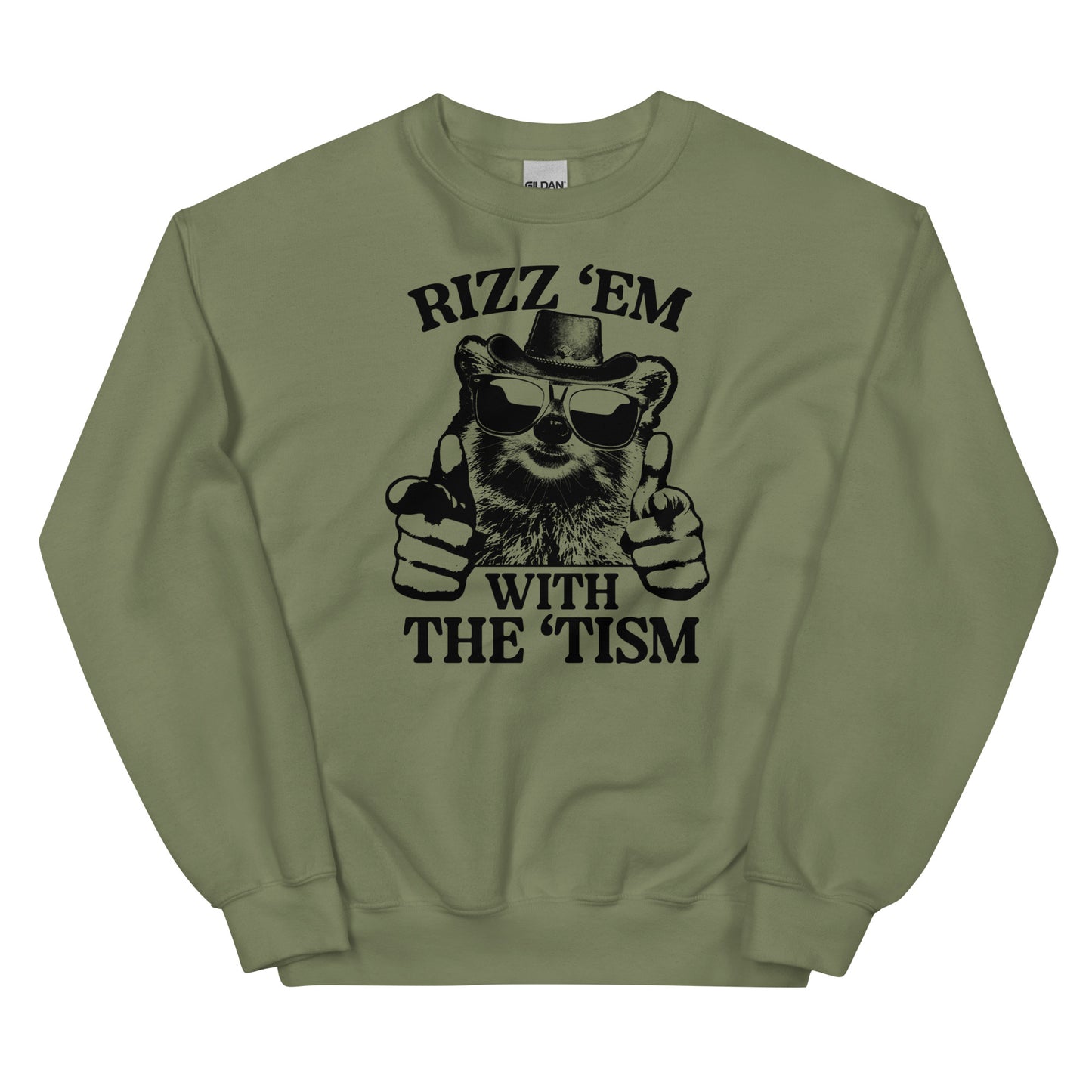 Rizz 'Em With the 'Tism (Raccoon) Unisex Sweatshirt