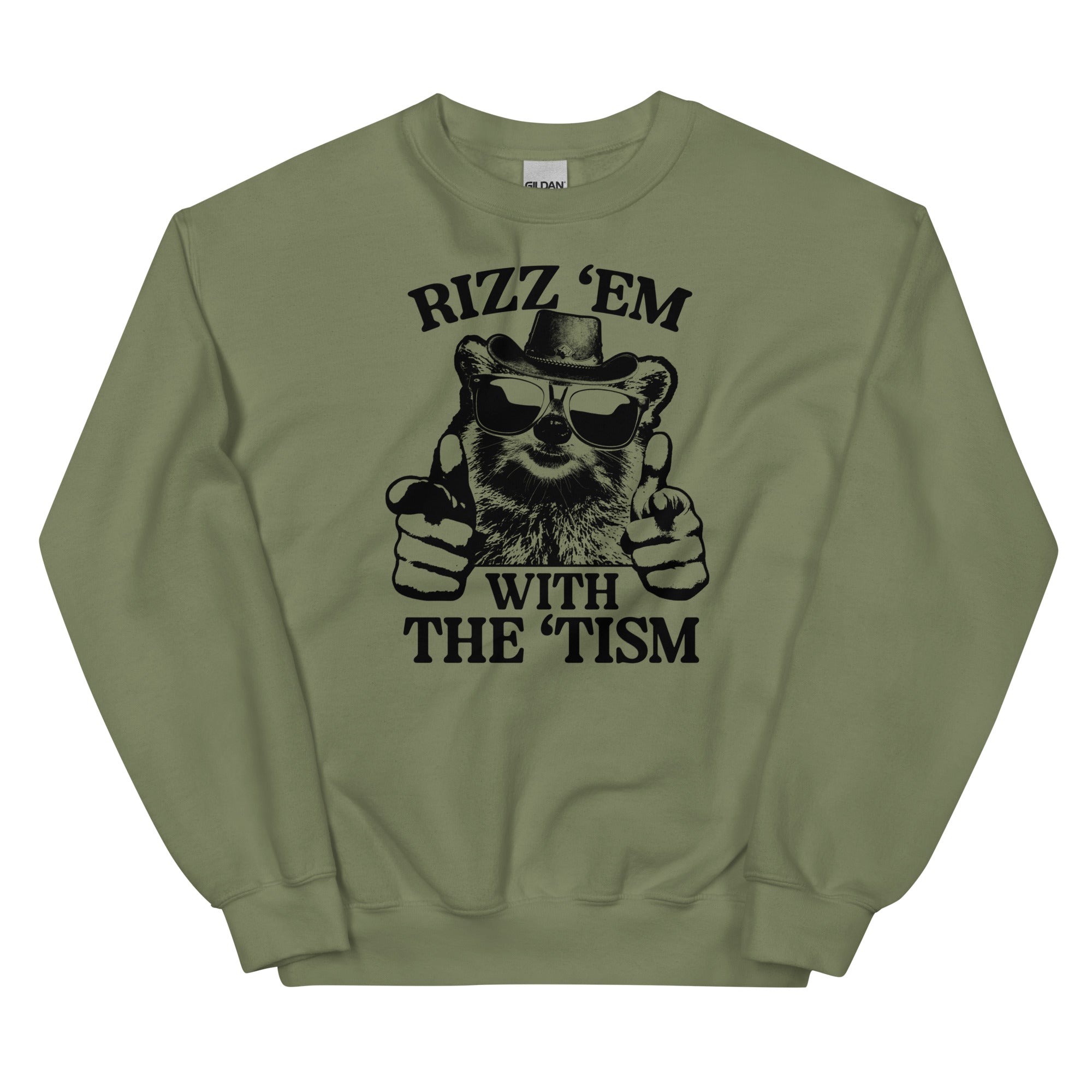 Rizz 'Em With the 'Tism (Raccoon) Unisex Sweatshirt