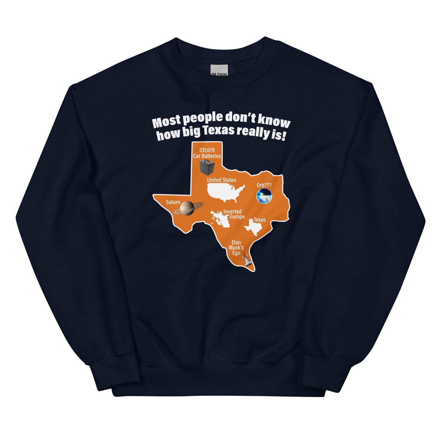 How Big Texas Really Is Unisex Sweatshirt