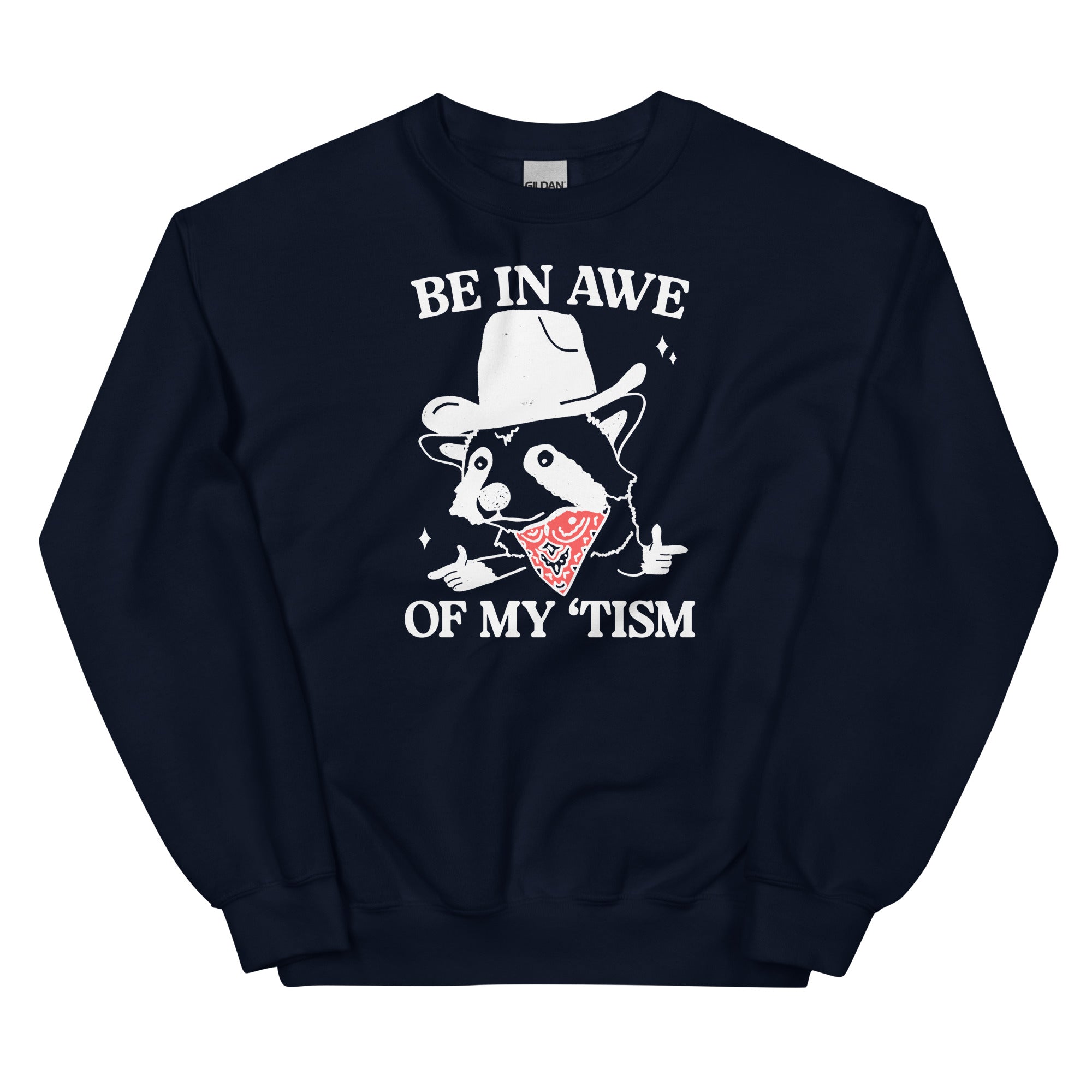 Be in Awe of my 'Tism (Raccoon Cowboy) Unisex Sweatshirt