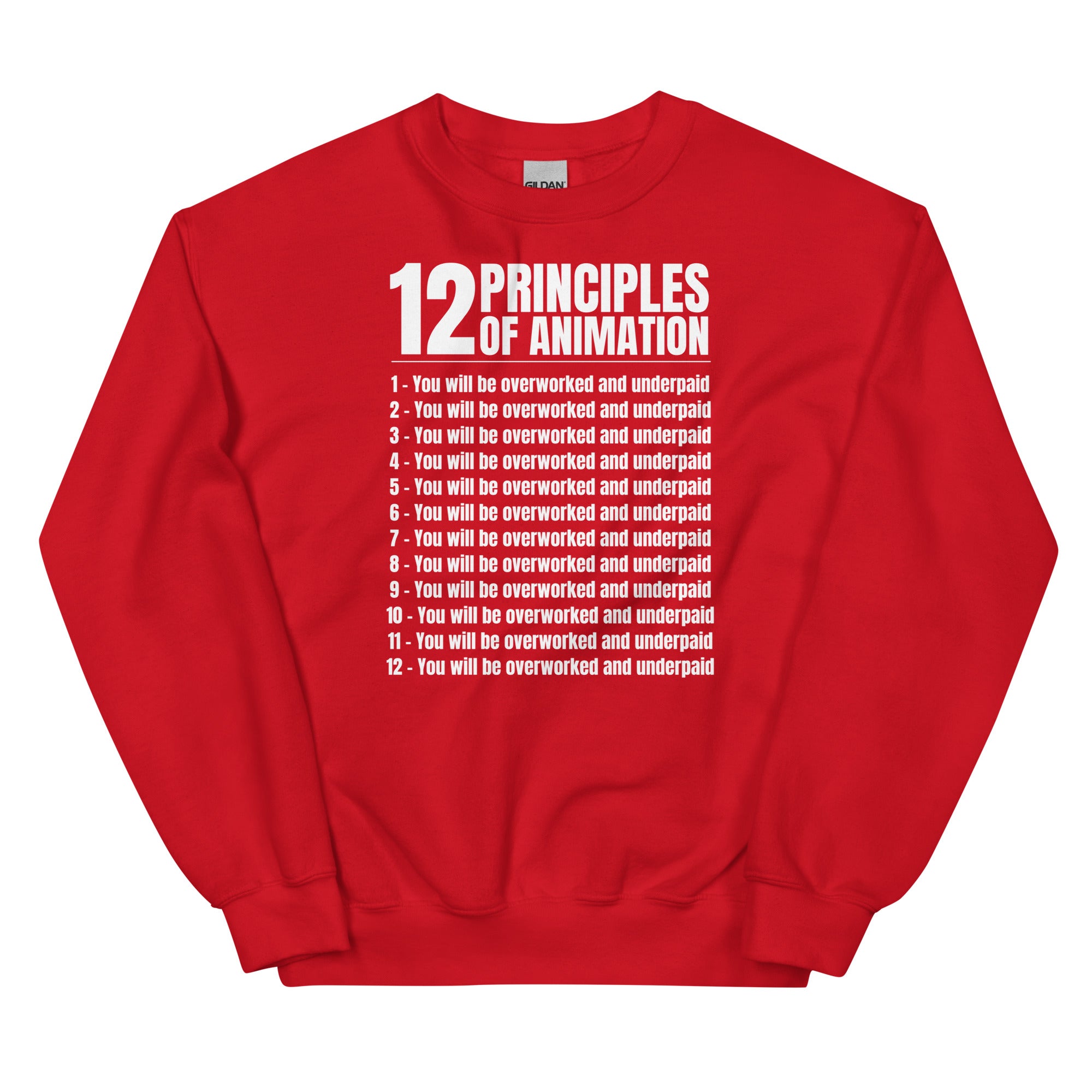 12 Principles of Animation Unisex Sweatshirt