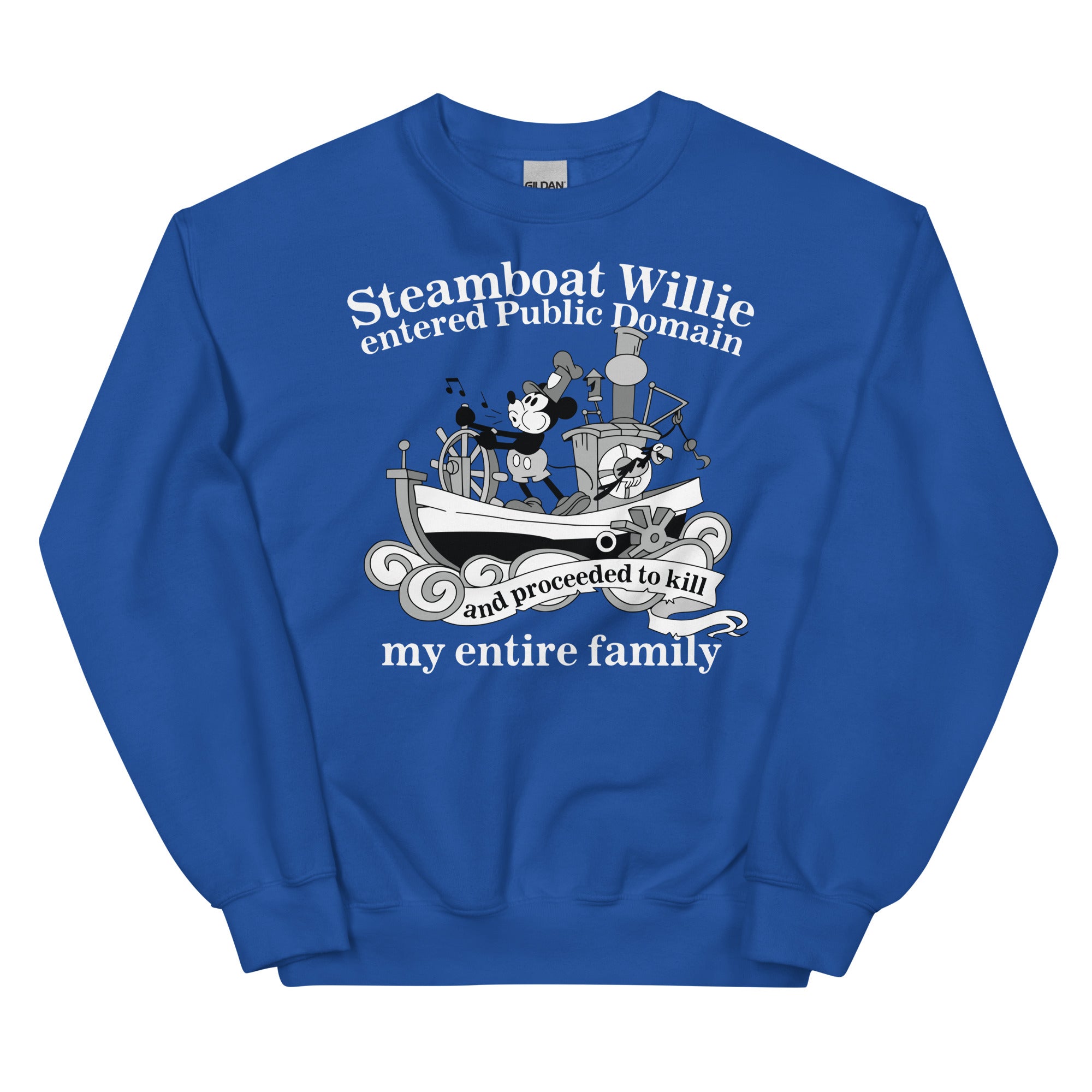 Steamboat Willie Entered Public Domain Unisex Sweatshirt