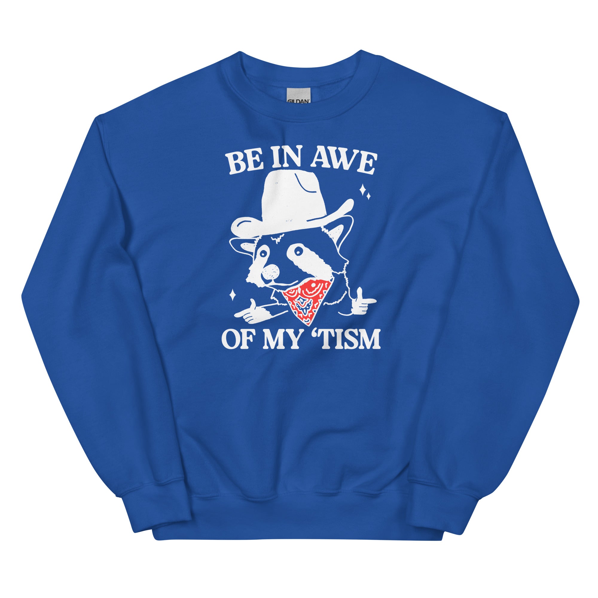 Be in Awe of my 'Tism (Raccoon Cowboy) Unisex Sweatshirt