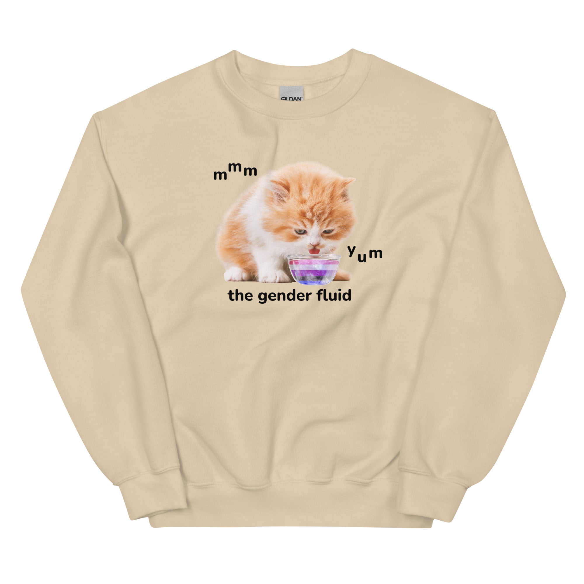 mmm yum the gender fluid Unisex Sweatshirt