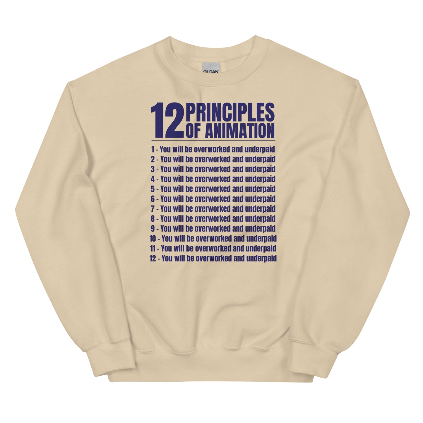 12 Principles of Animation Unisex Sweatshirt