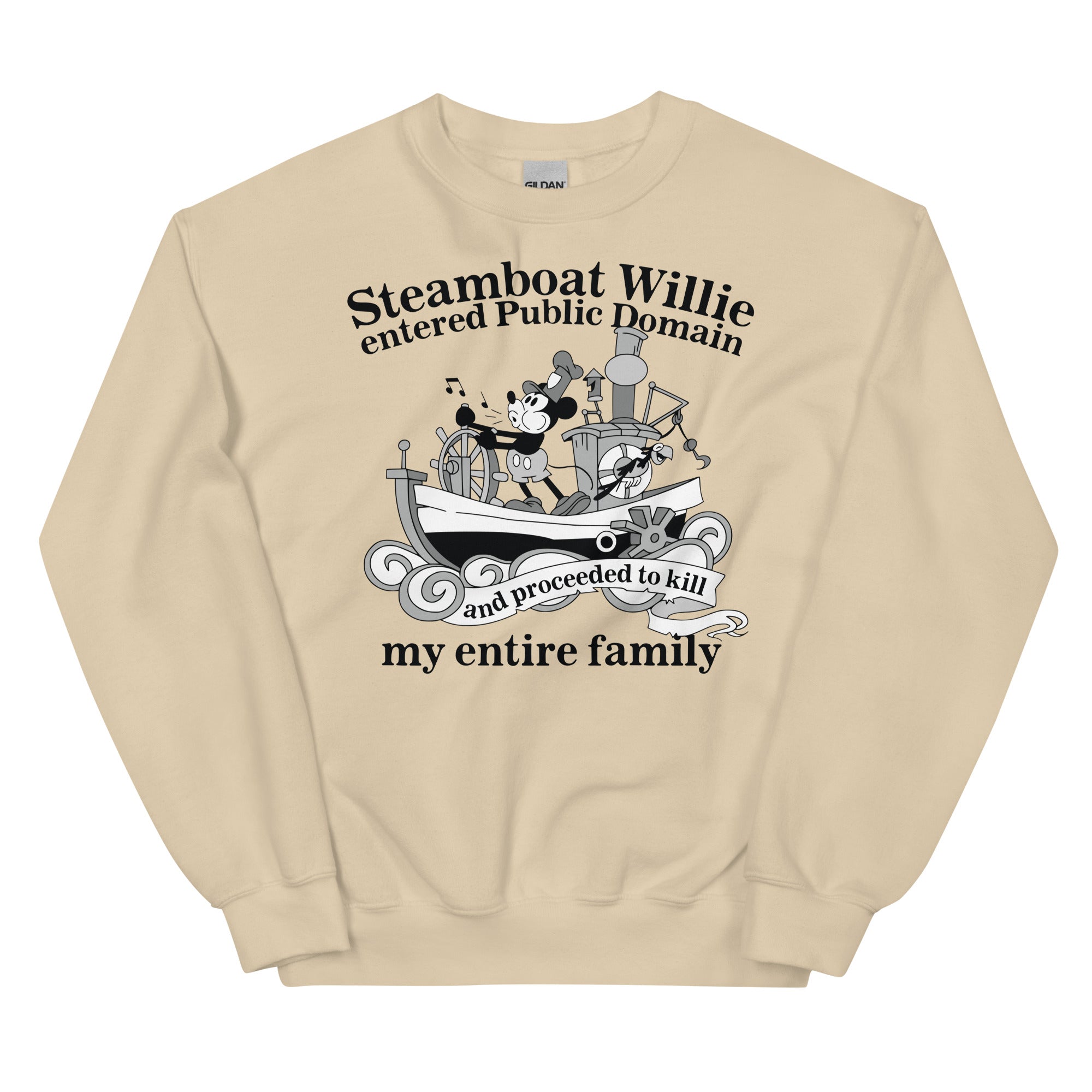 Steamboat Willie Entered Public Domain Unisex Sweatshirt