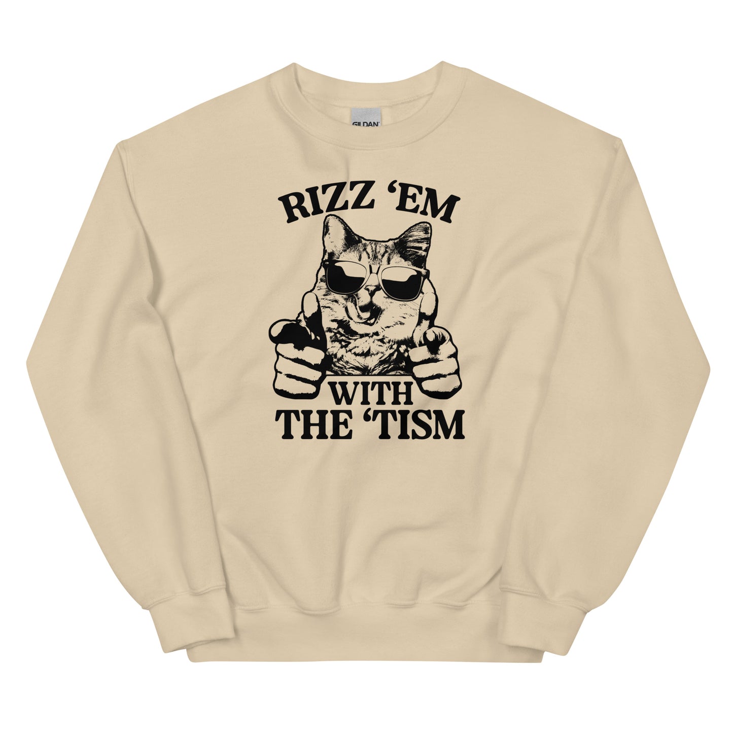 Rizz 'Em With the 'Tism (Cat) Unisex Sweatshirt