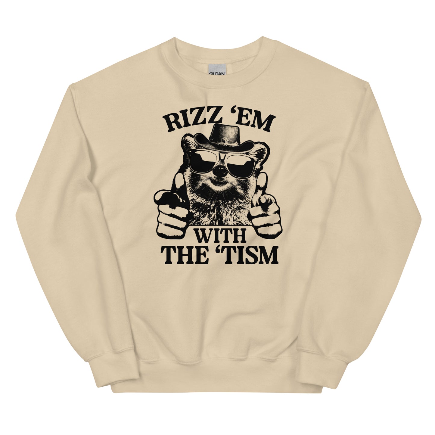 Rizz 'Em With the 'Tism (Raccoon) Unisex Sweatshirt