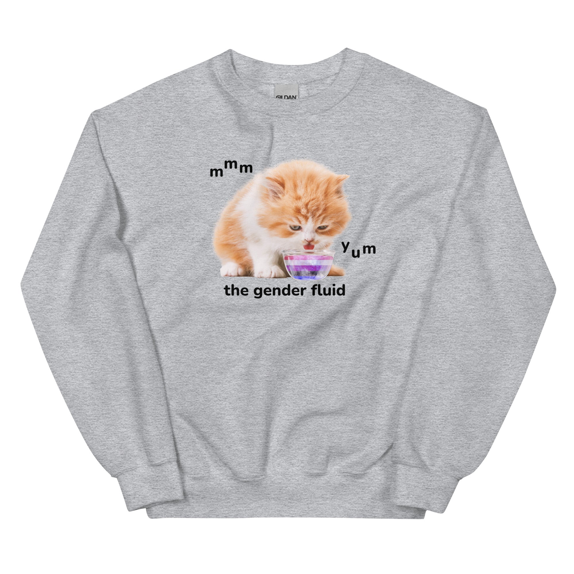 mmm yum the gender fluid Unisex Sweatshirt