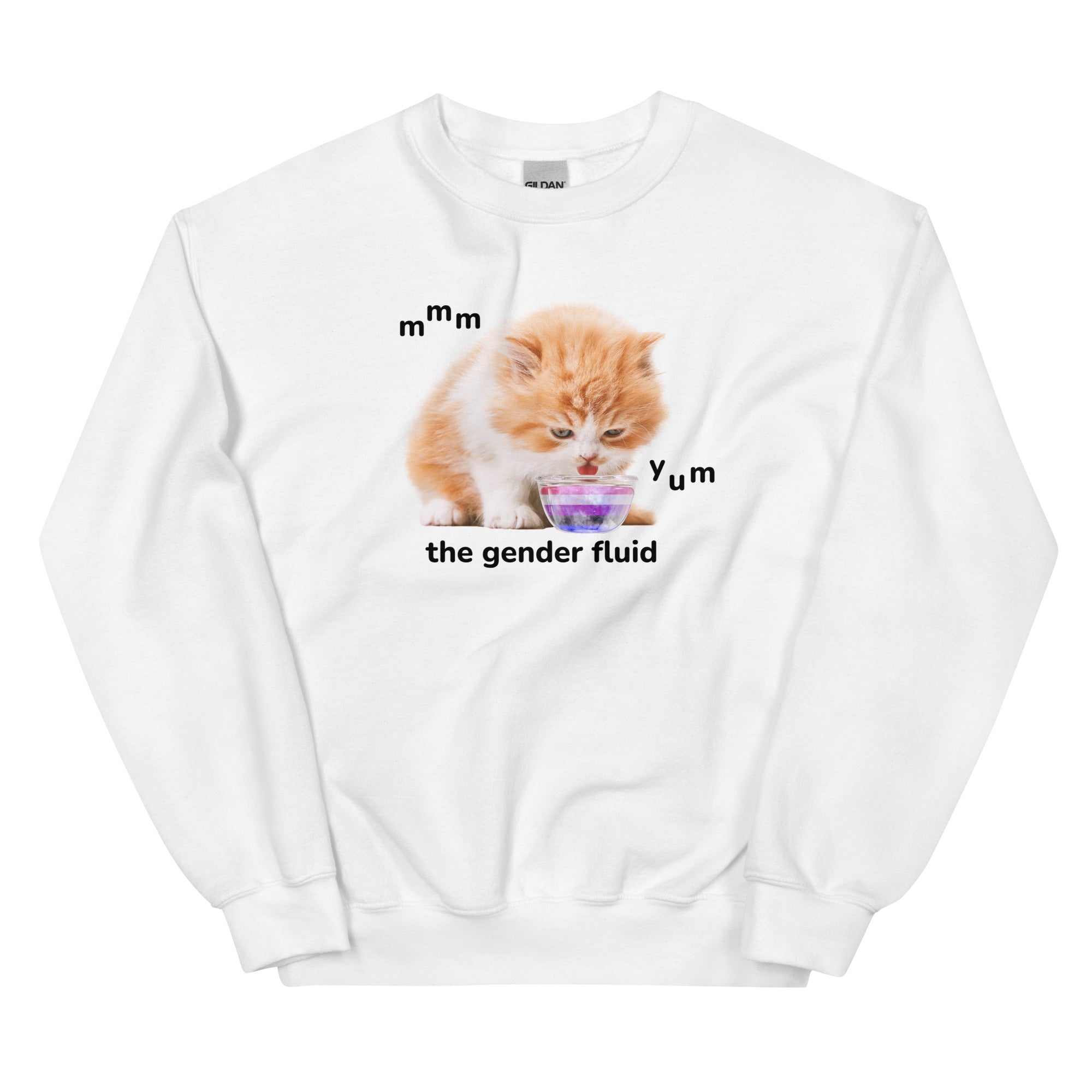 mmm yum the gender fluid Unisex Sweatshirt