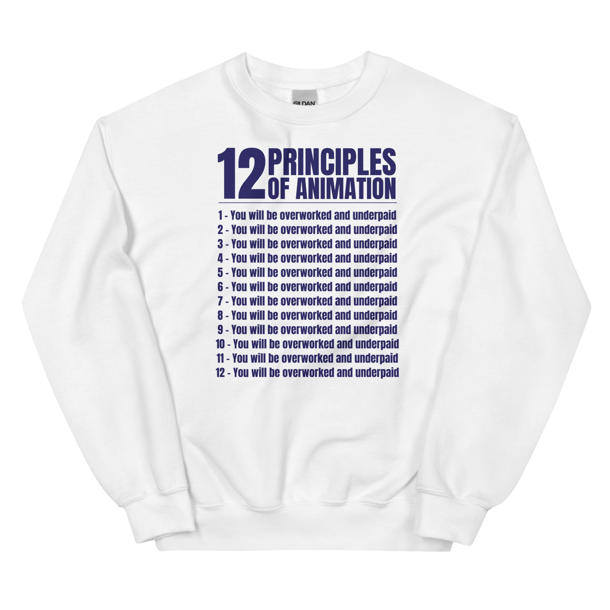 12 Principles of Animation Unisex Sweatshirt