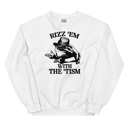 Rizz 'Em With the 'Tism (Frog) Unisex Sweatshirt