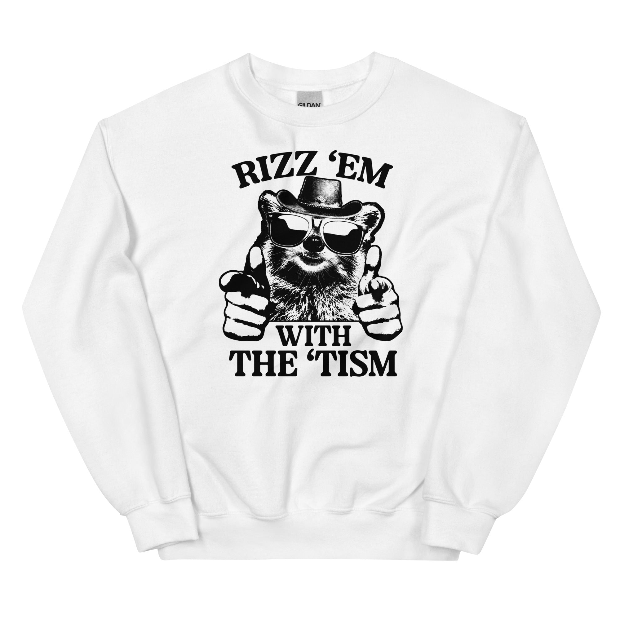 Rizz 'Em With the 'Tism (Raccoon) Unisex Sweatshirt