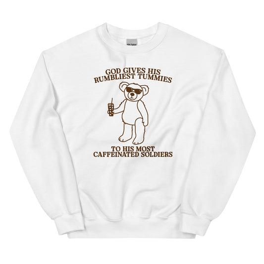 Rumbliest Tummies (Caffeinated Soldiers) Unisex Sweatshirt