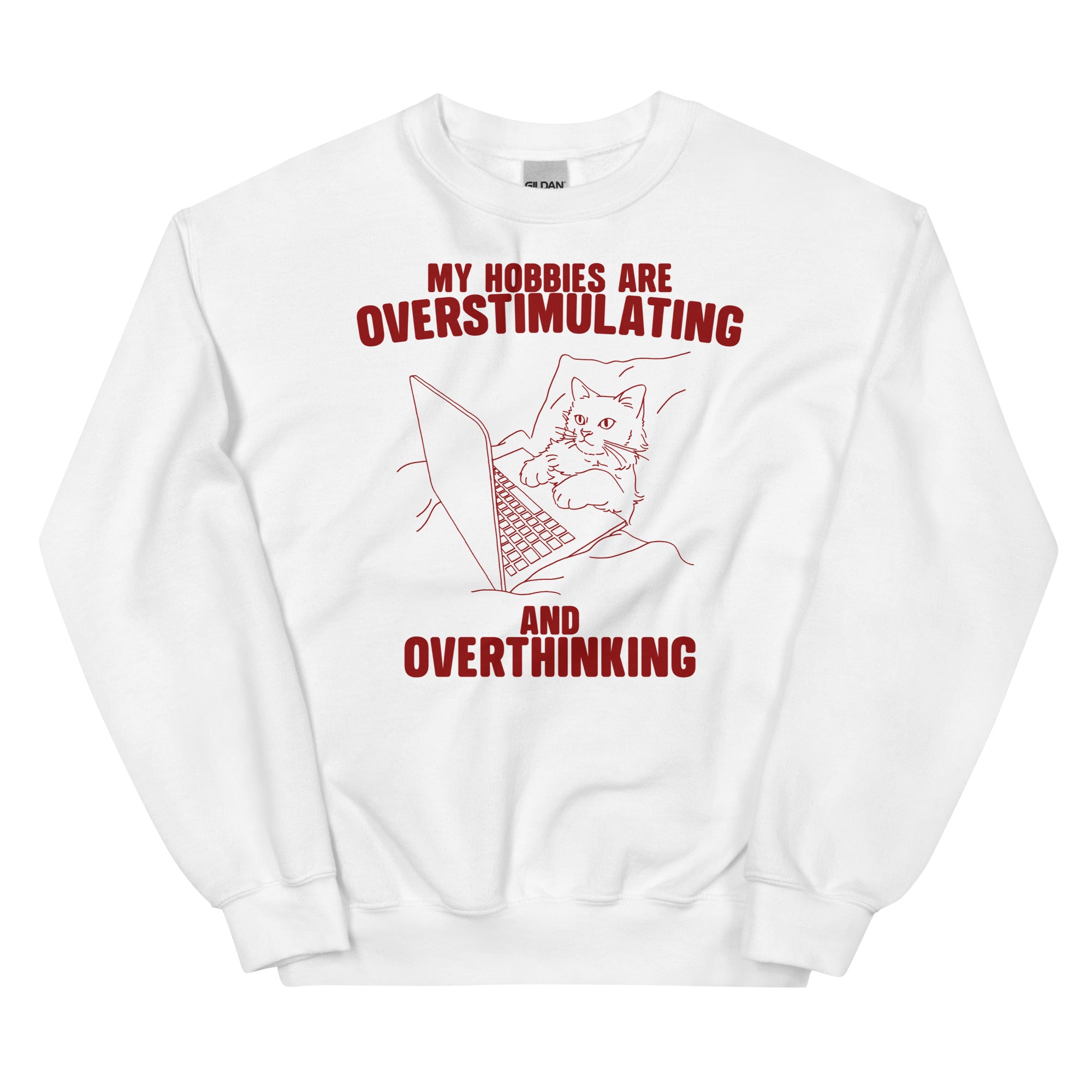 Hobbies Are Overstimulating and Overthinking Unisex Sweatshirt