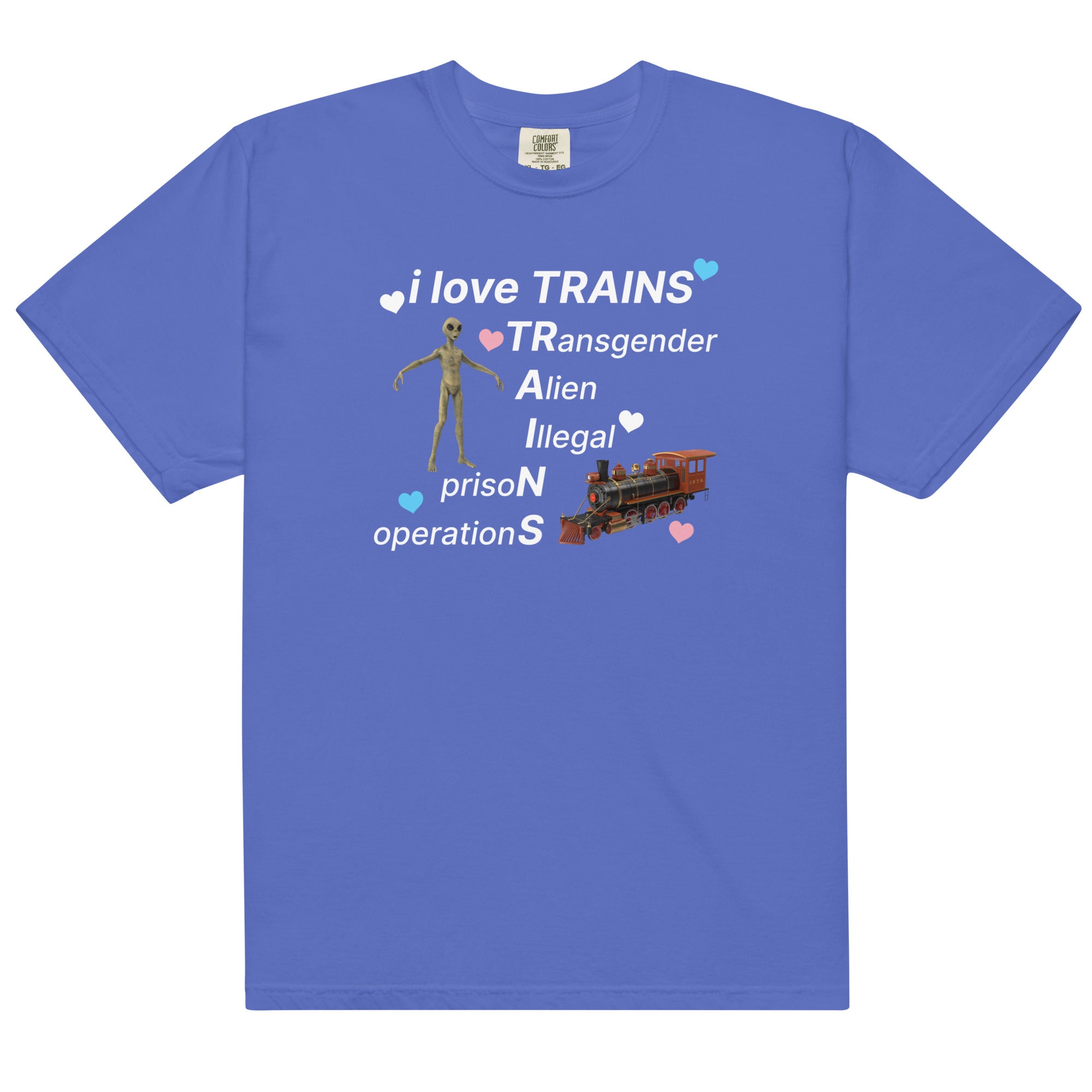 I Love TRAINS (Transgender Aliens) Unisex t-shirt