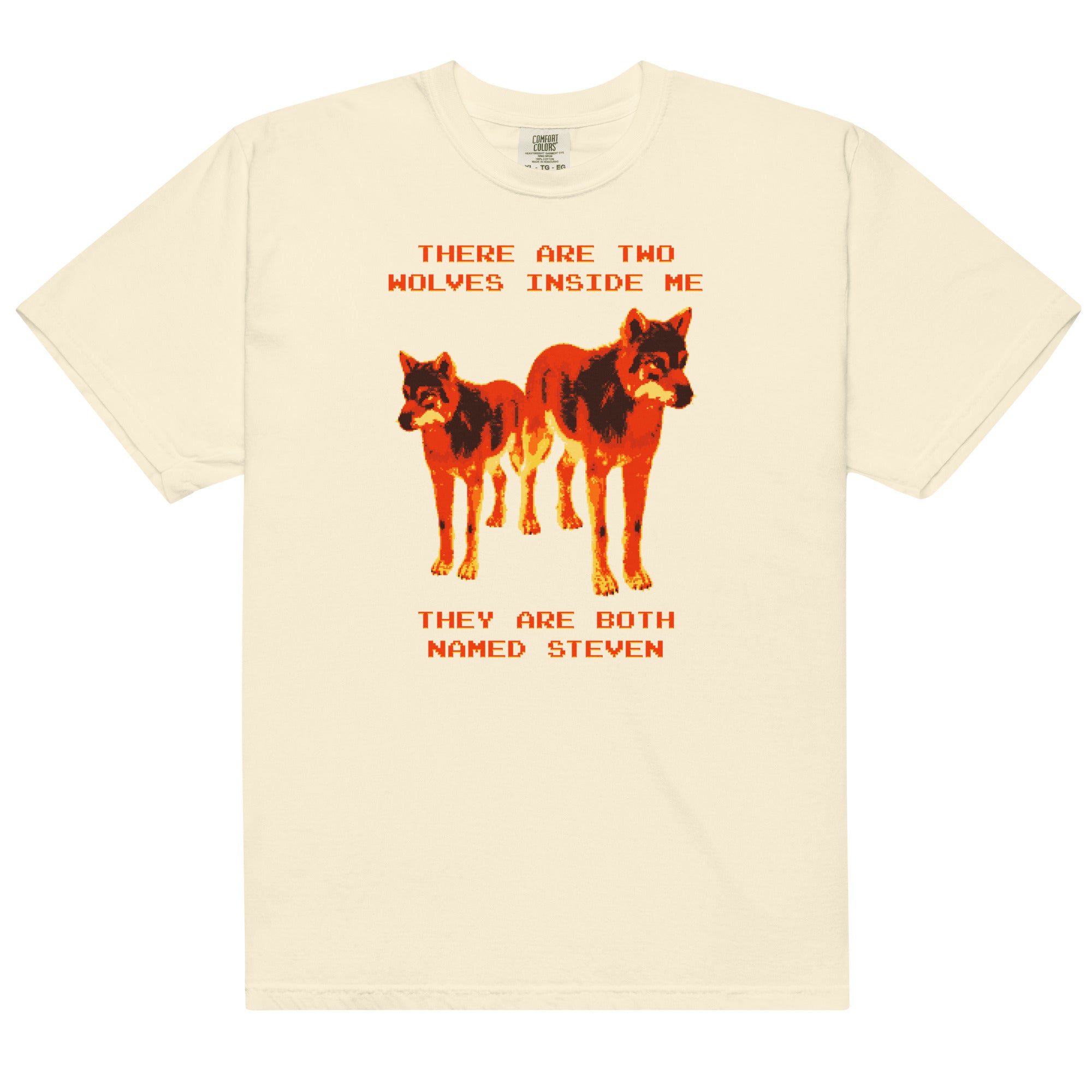 Two Wolves Named Steven Unisex t-shirt