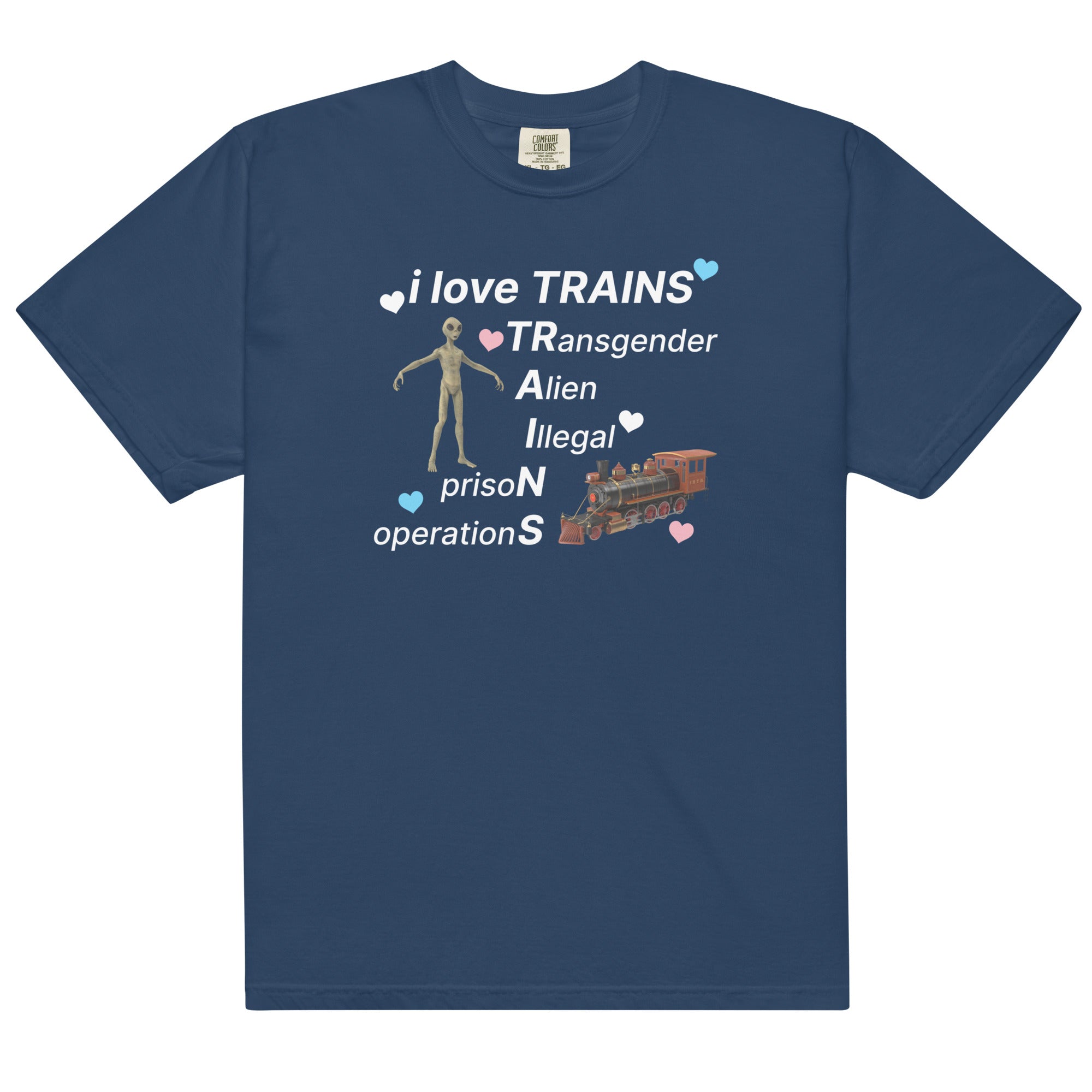 I Love TRAINS (Transgender Aliens) Unisex t-shirt