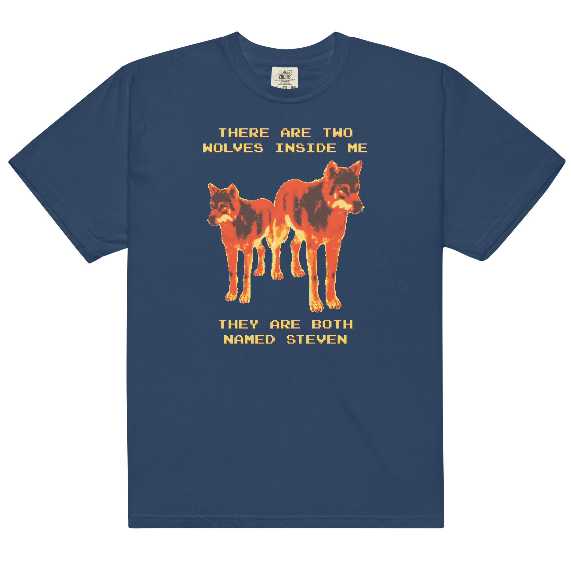 Two Wolves Named Steven Unisex t-shirt