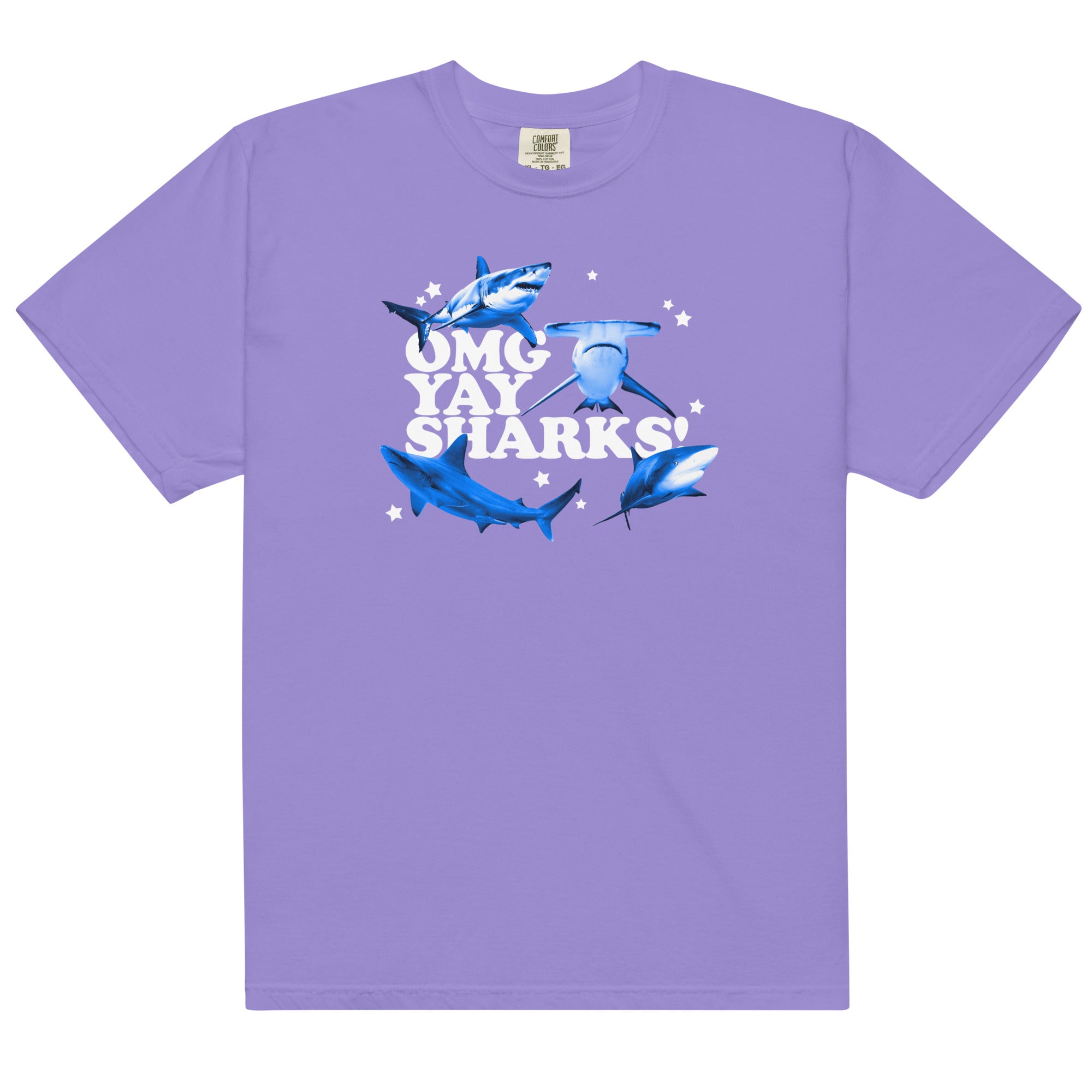 OMG YAY SHARKS Unisex t-shirt