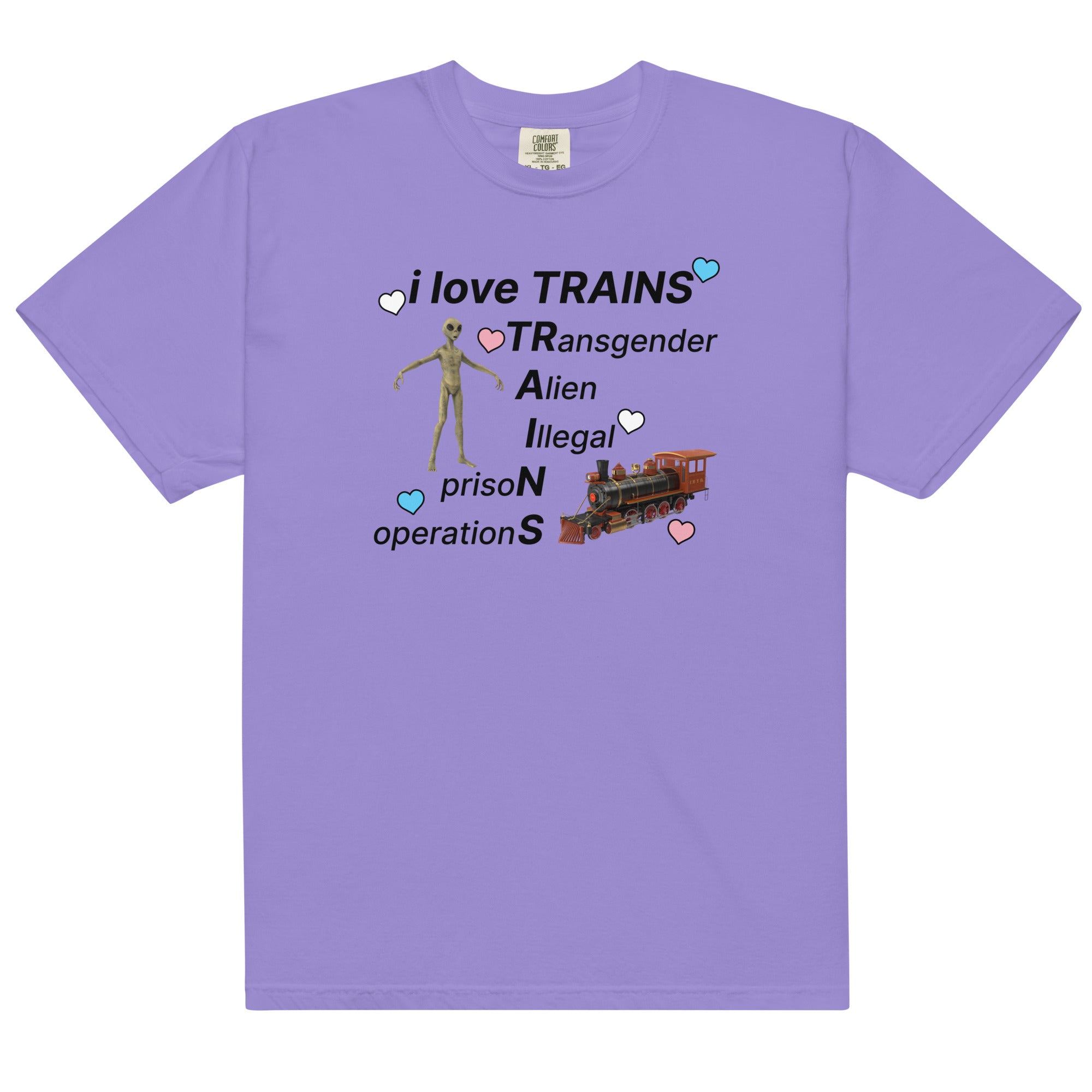 I Love TRAINS (Transgender Aliens) Unisex t-shirt