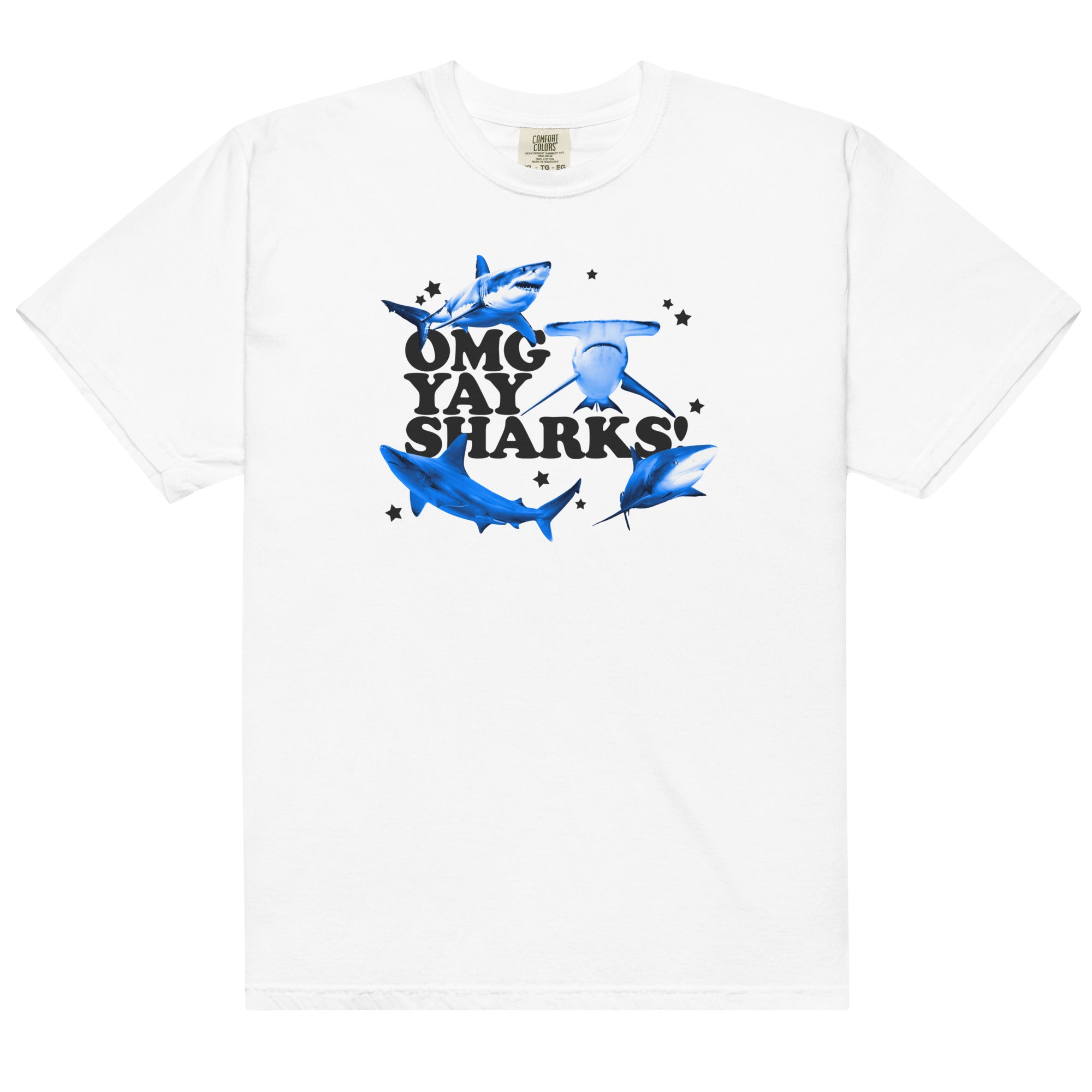 OMG YAY SHARKS Unisex t-shirt