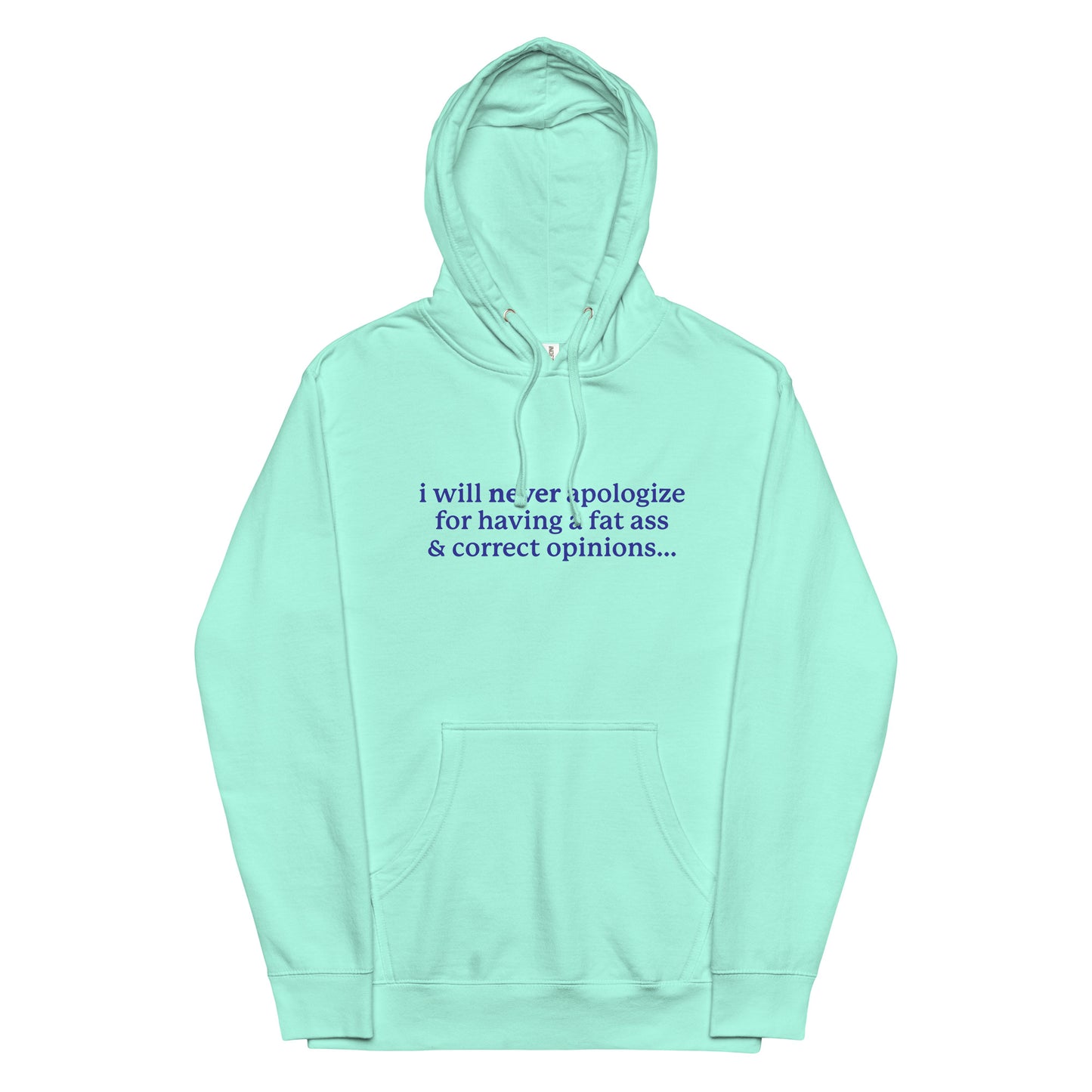 I Will Never Apologize (Fat Ass & Correct Opinions) Unisex hoodie