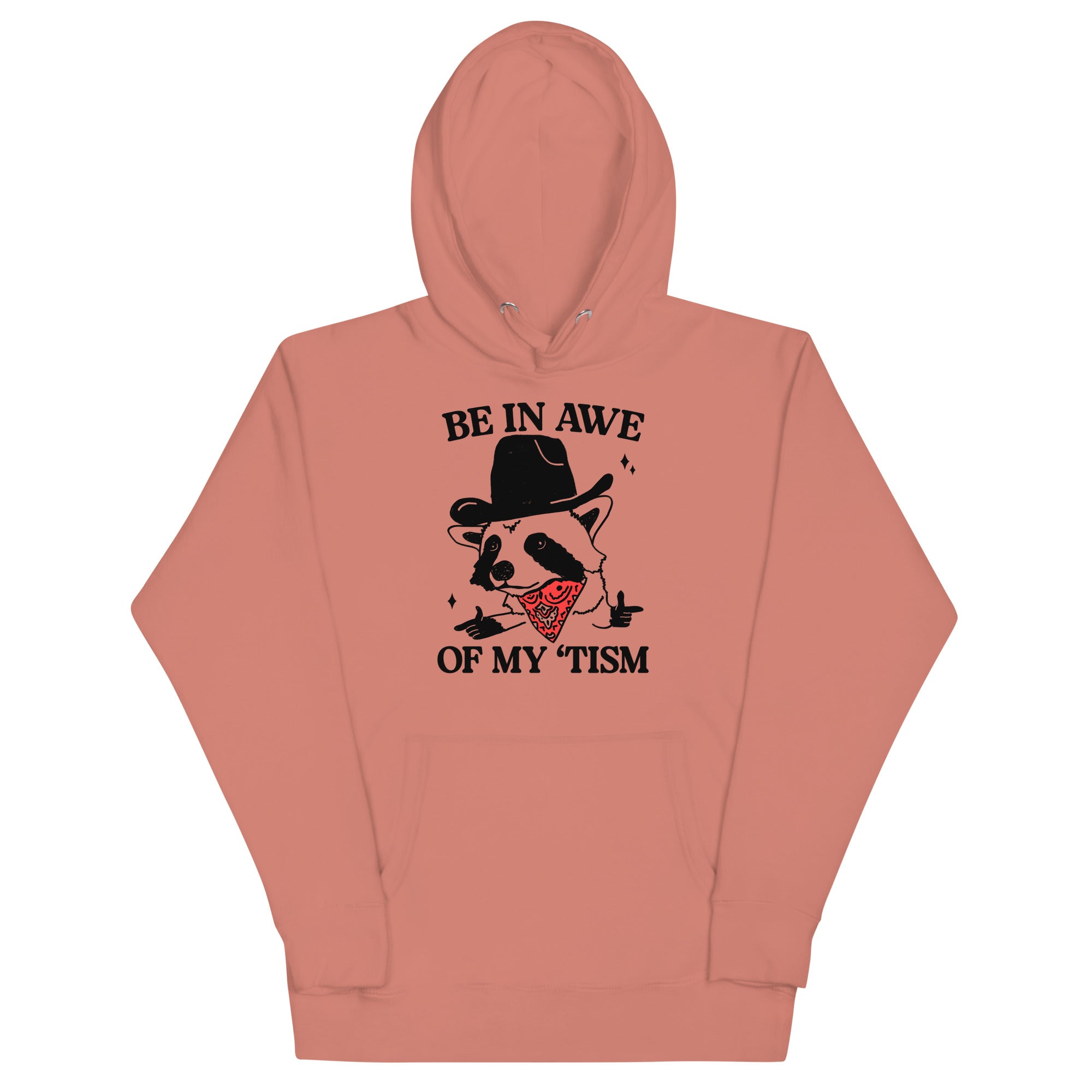 Be in Awe of my 'Tism (Raccoon Cowboy) Unisex Hoodie