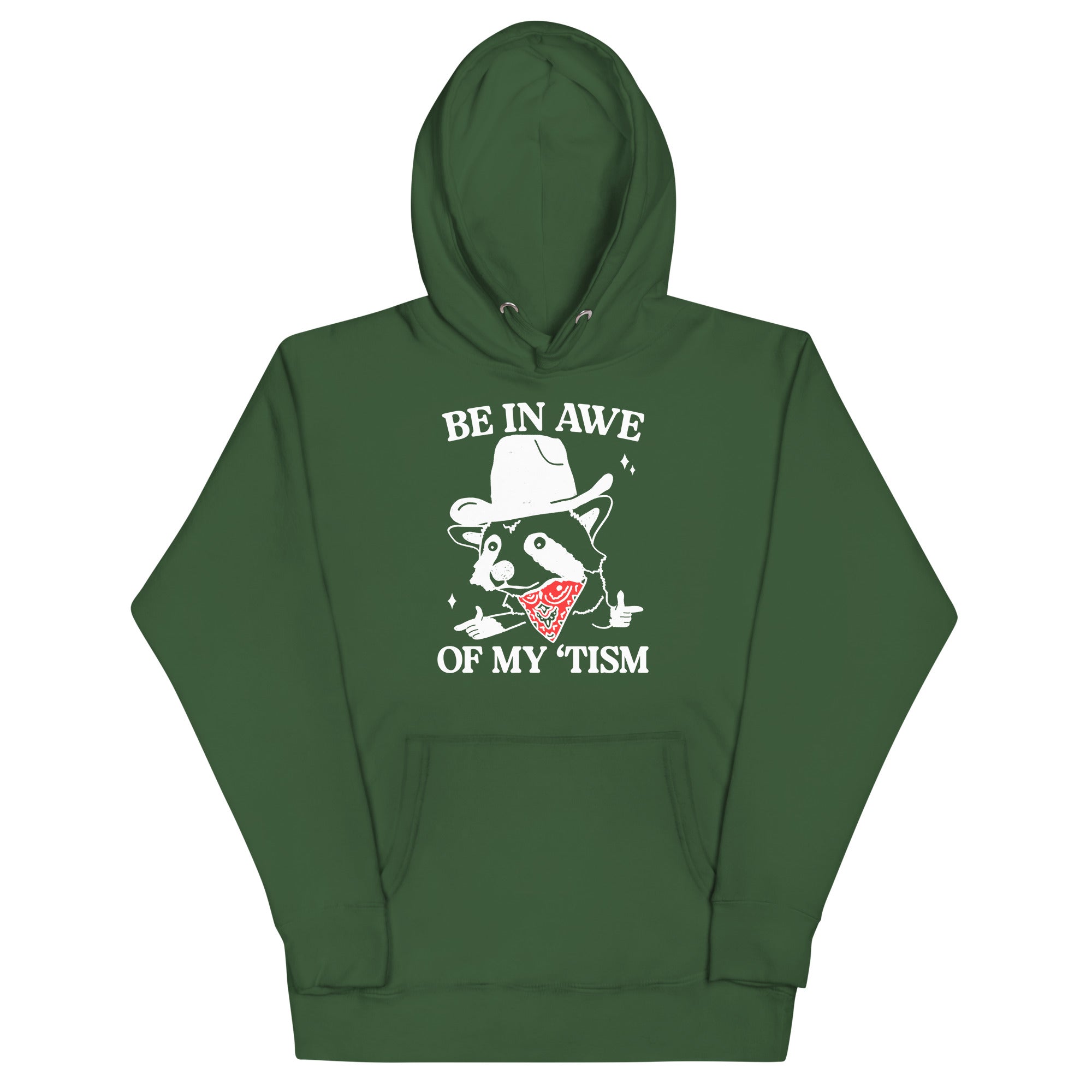 Be in Awe of my 'Tism (Raccoon Cowboy) Unisex Hoodie