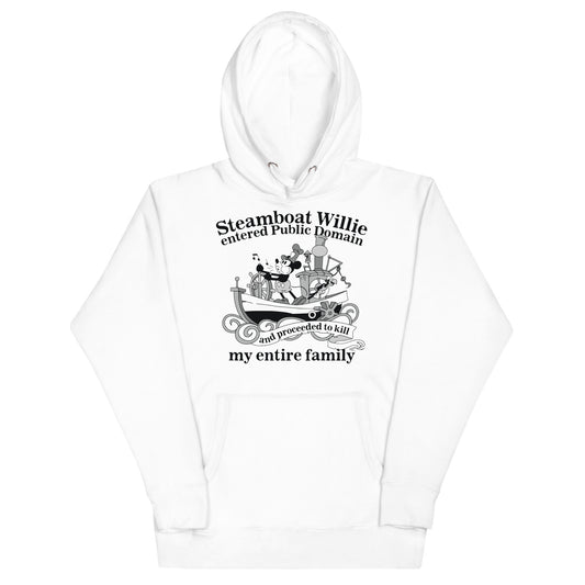 Steamboat Willie Entered Public Domain Unisex Hoodie