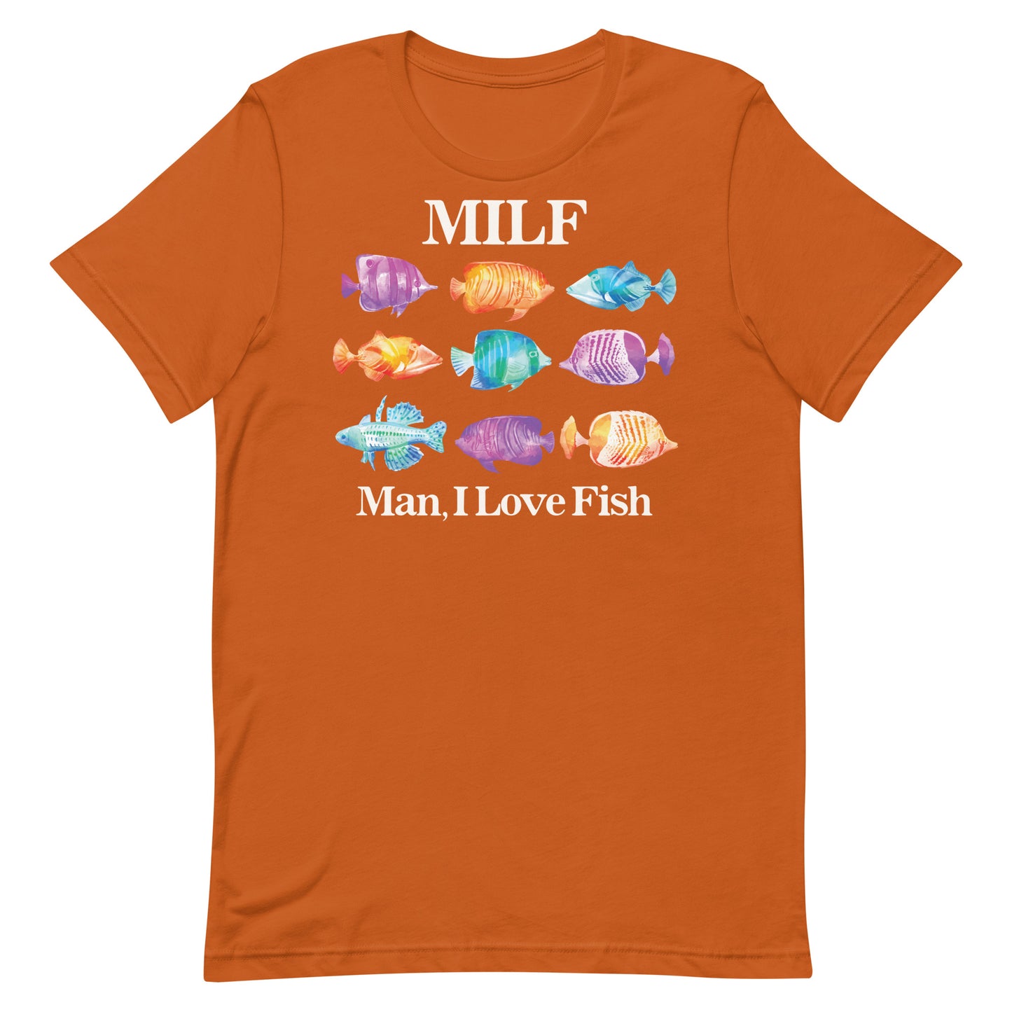 M.i.l.f Man I Love Fishing unisex Classic T-Shirt, adult Unisex, Size: 5XL, Black