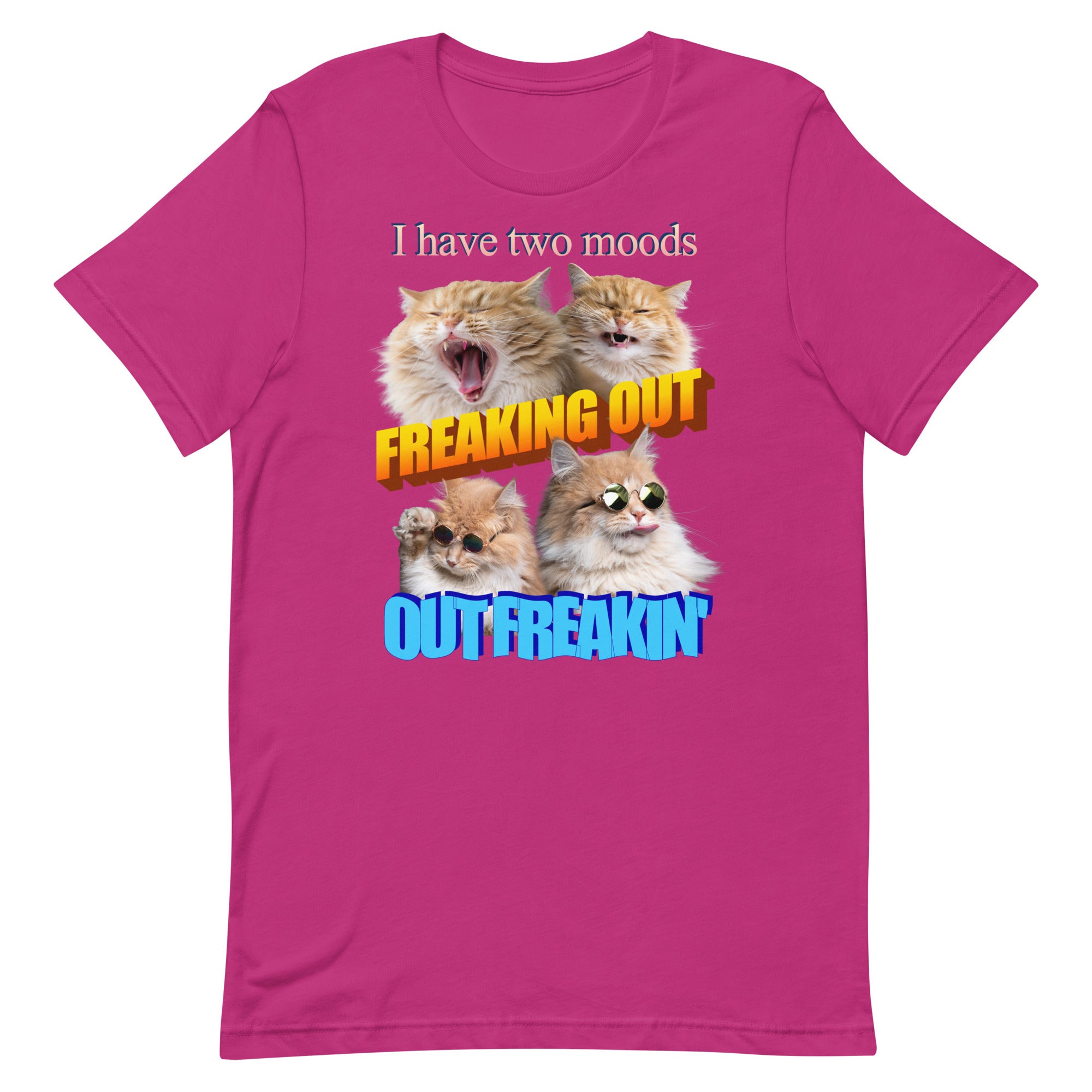 Freaking Out Out Freakin' (Cats) Unisex t-shirt