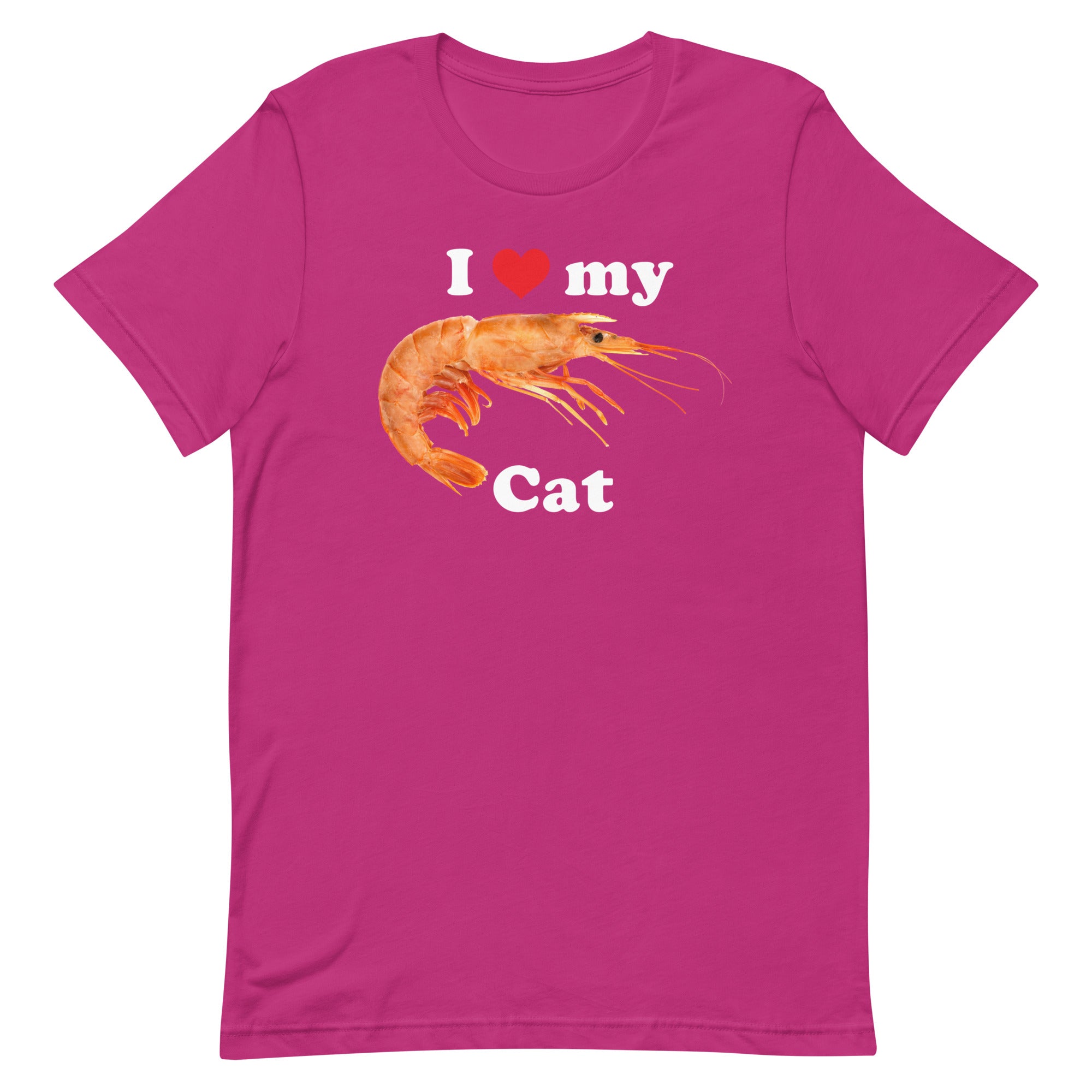 I Heart My Cat (Shrimp) Unisex t-shirt