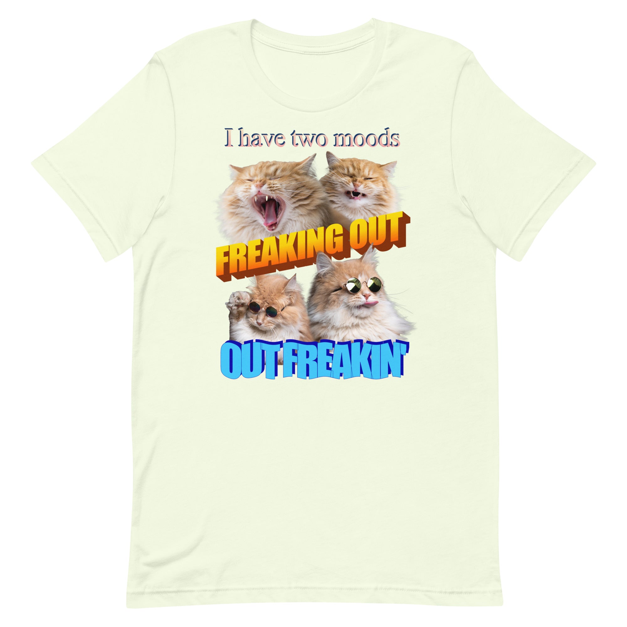 Freaking Out Out Freakin' (Cats) Unisex t-shirt