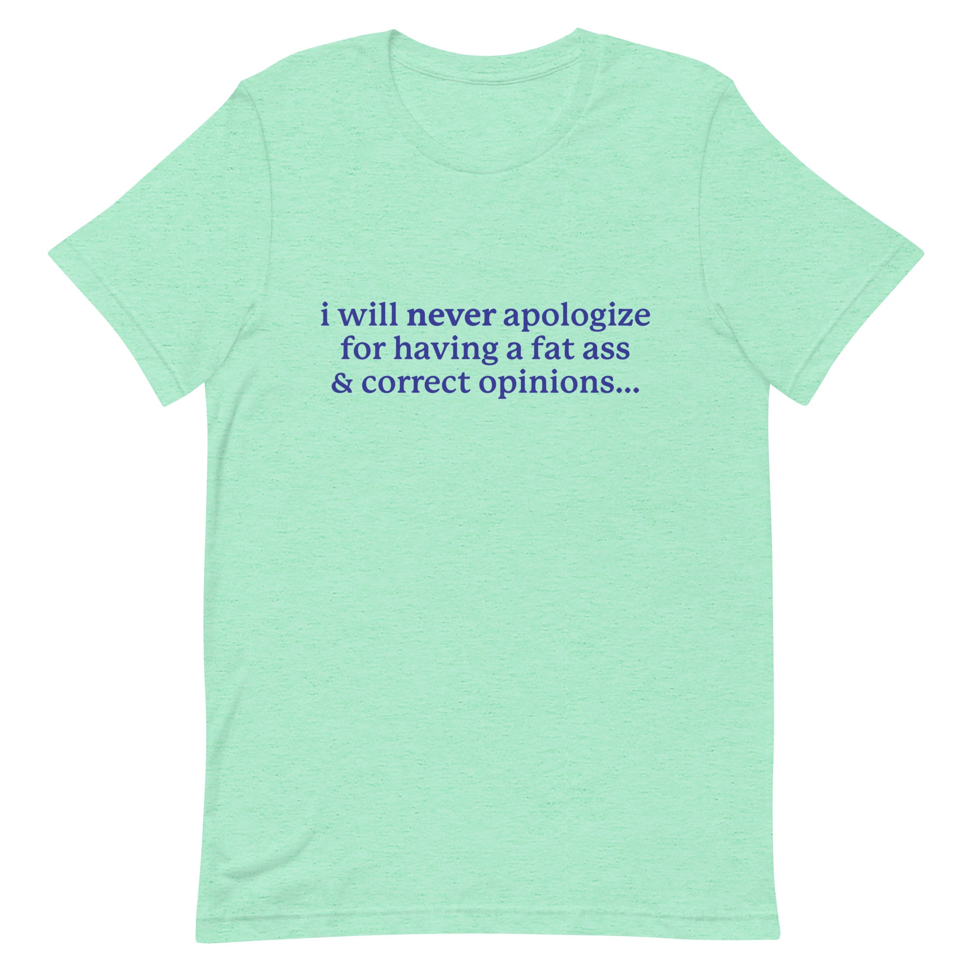 I Will Never Apologize (Fat Ass & Correct Opinions) Unisex t-shirt