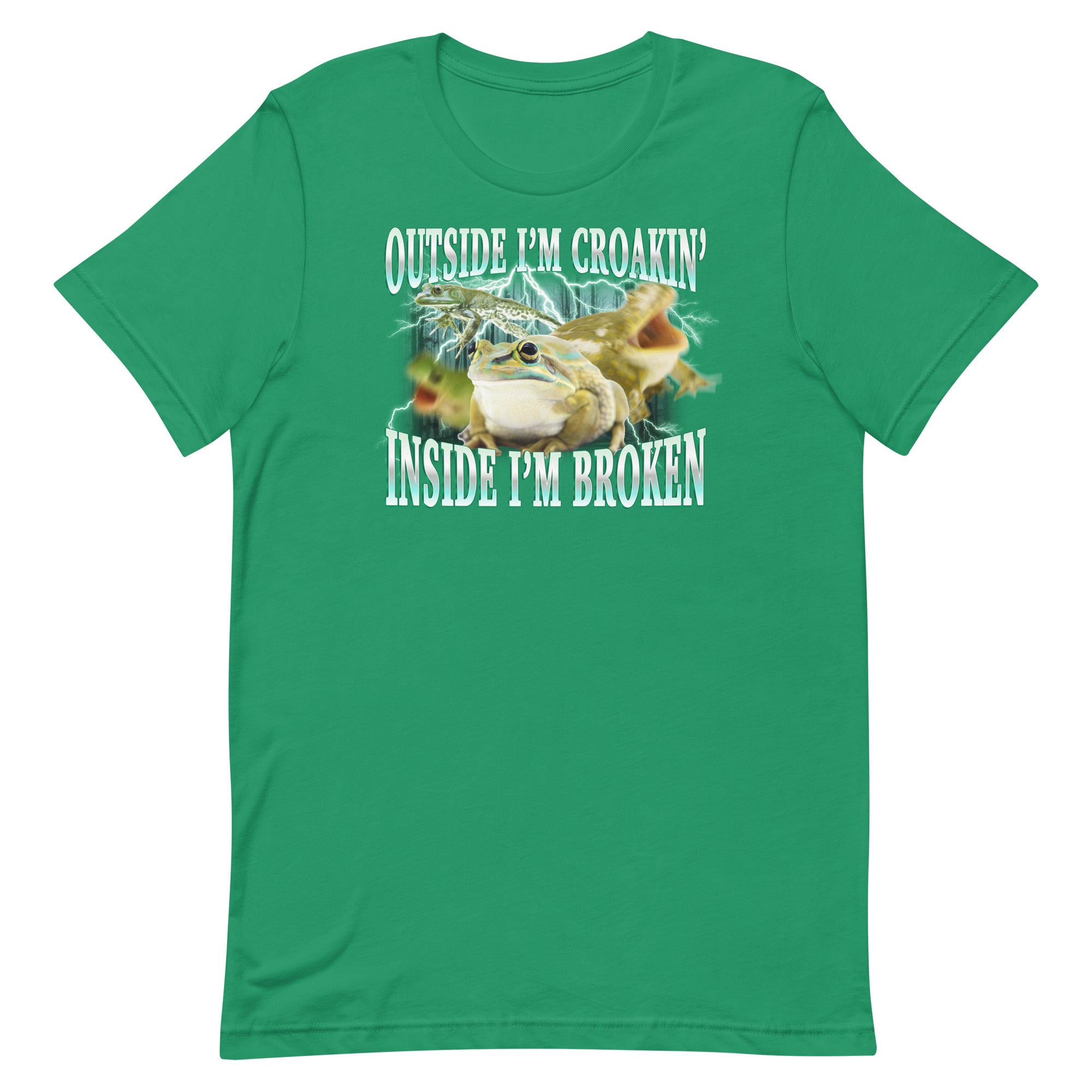 Outside I'm Croakin' (Shitpost Style) Unisex t-shirt