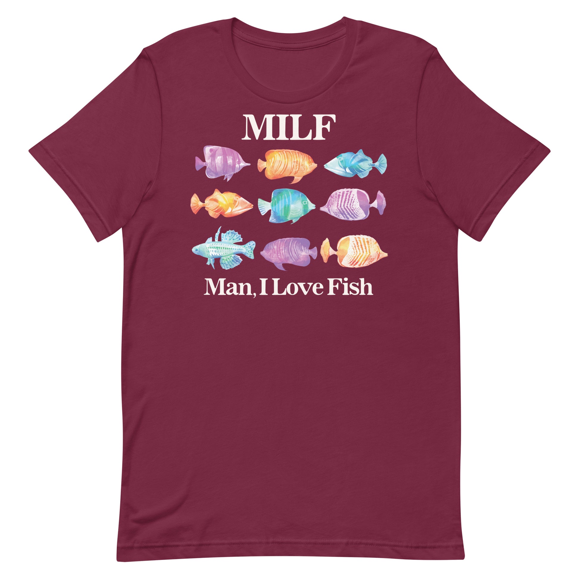 Milf Man I Love Fishing T-Shirt Large / Pink