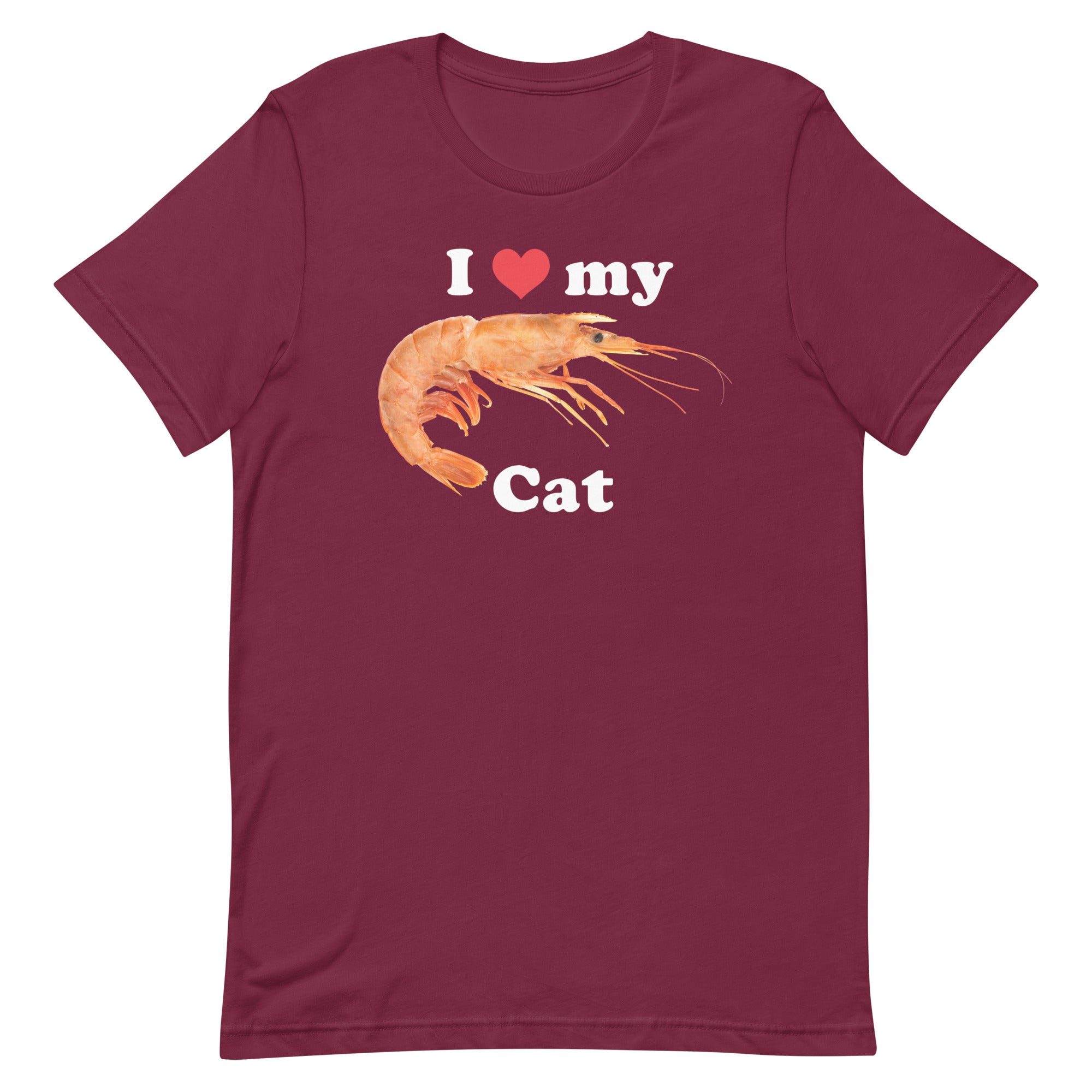 I Heart My Cat (Shrimp) Unisex t-shirt