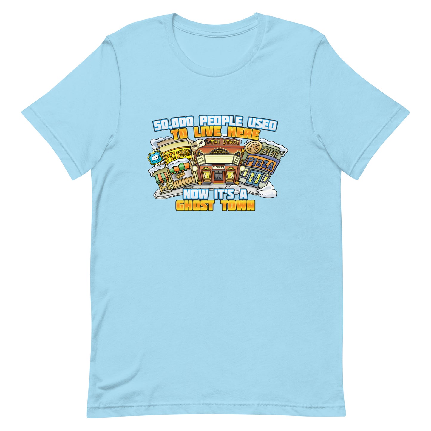 50,000 People Used to Live Here (Ghost Town) Unisex t-shirt