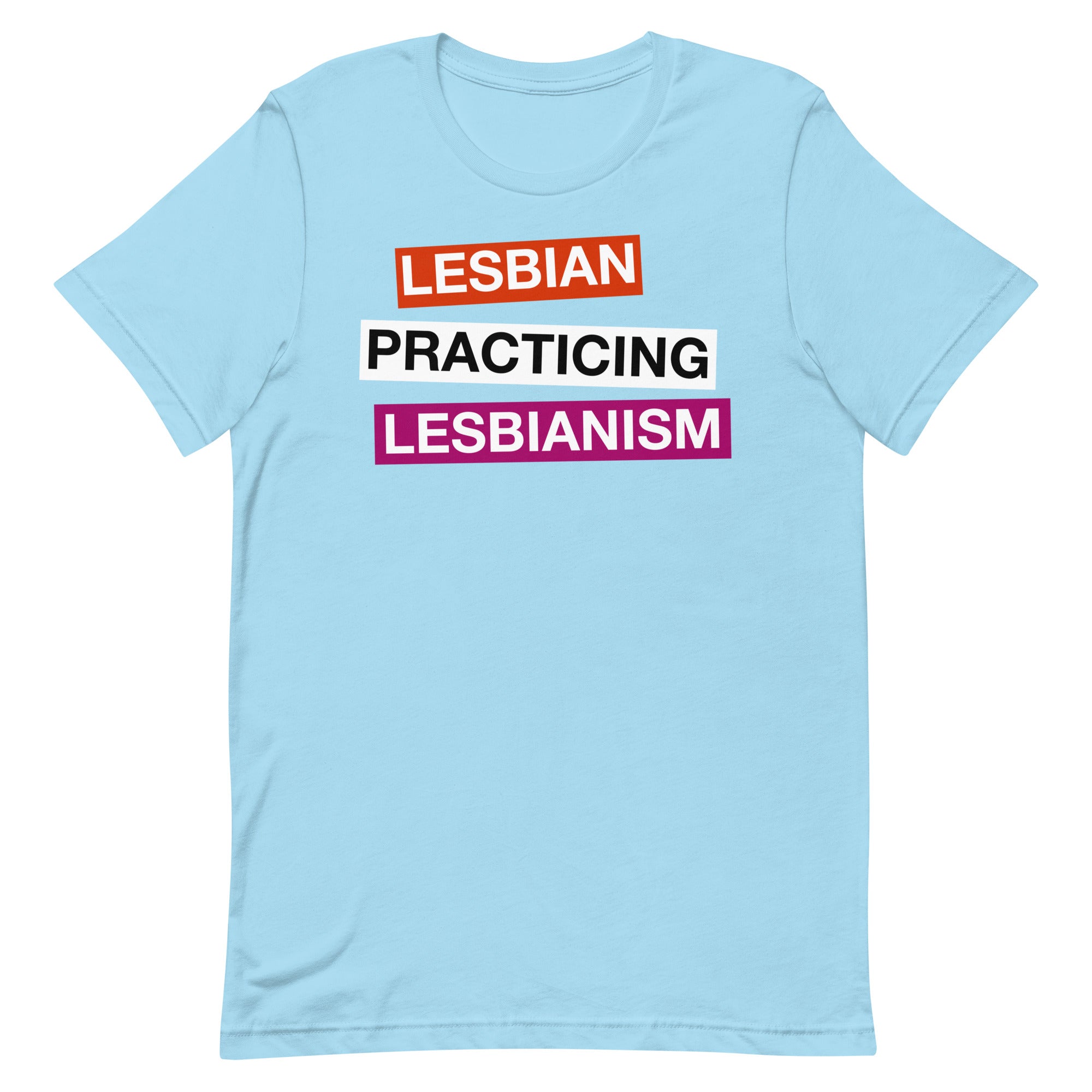 Lesbian Practicing Lesbianism (Version 2) Unisex t-shirt