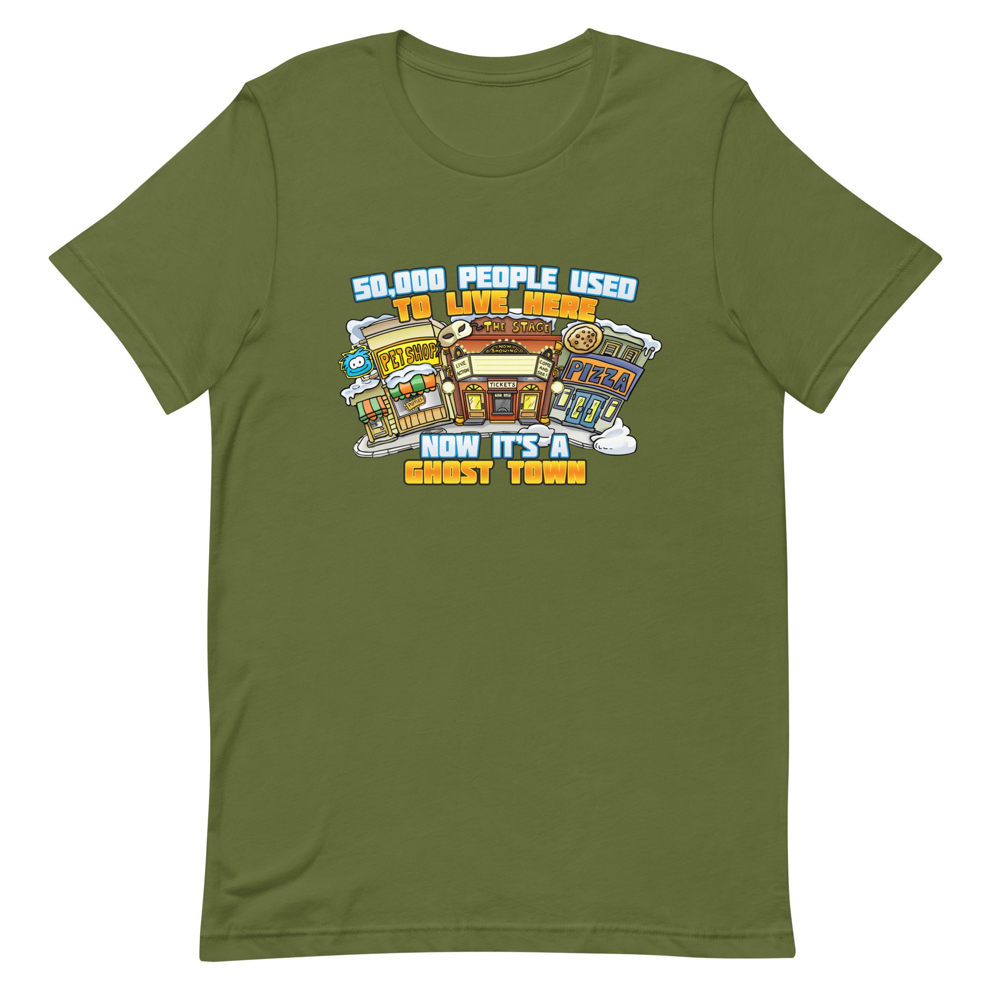 50,000 People Used to Live Here (Ghost Town) Unisex t-shirt