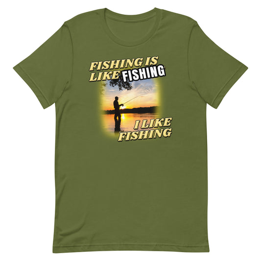 Fishing is Like [FISHING] Unisex t-shirt