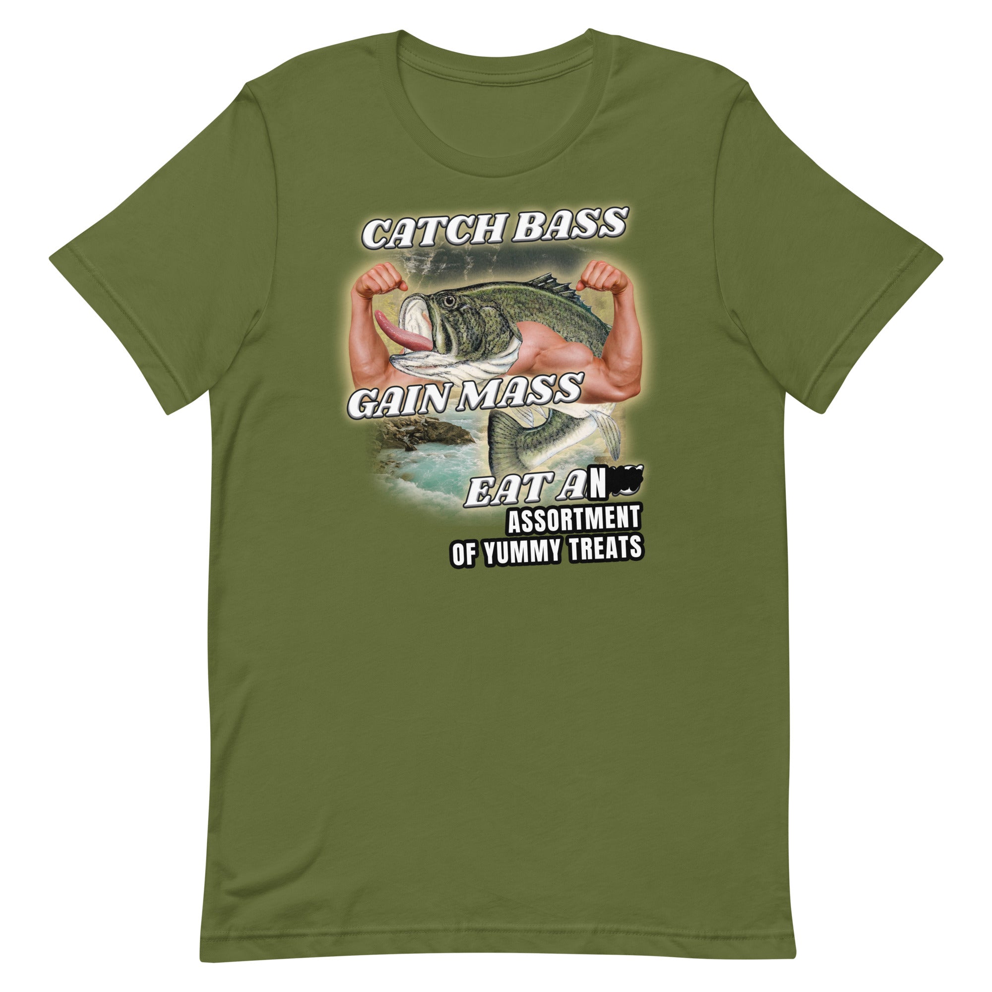 Catch Bass Gain Mass Eat [TREATS] Unisex t-shirt